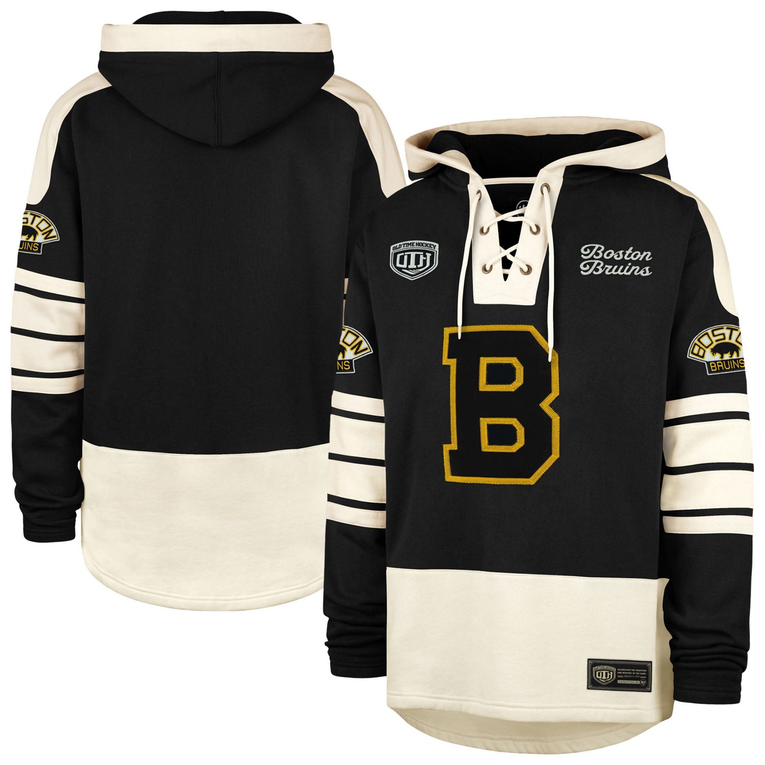 '47 Boston Bruins Blue Line Heritage Lacer Pullover Hoodie