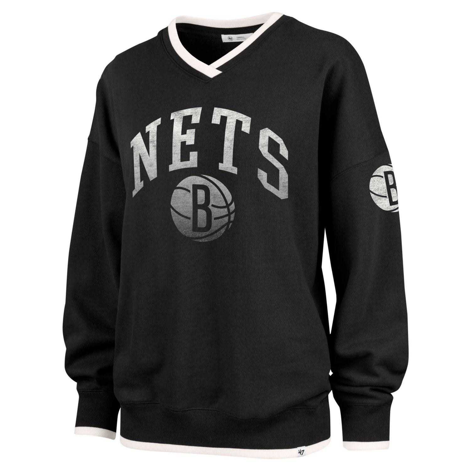 '47 Brooklyn Nets Rise Wax Pack Daze '80s Oversize Pullover Sweatshirt                                                           - view number 2