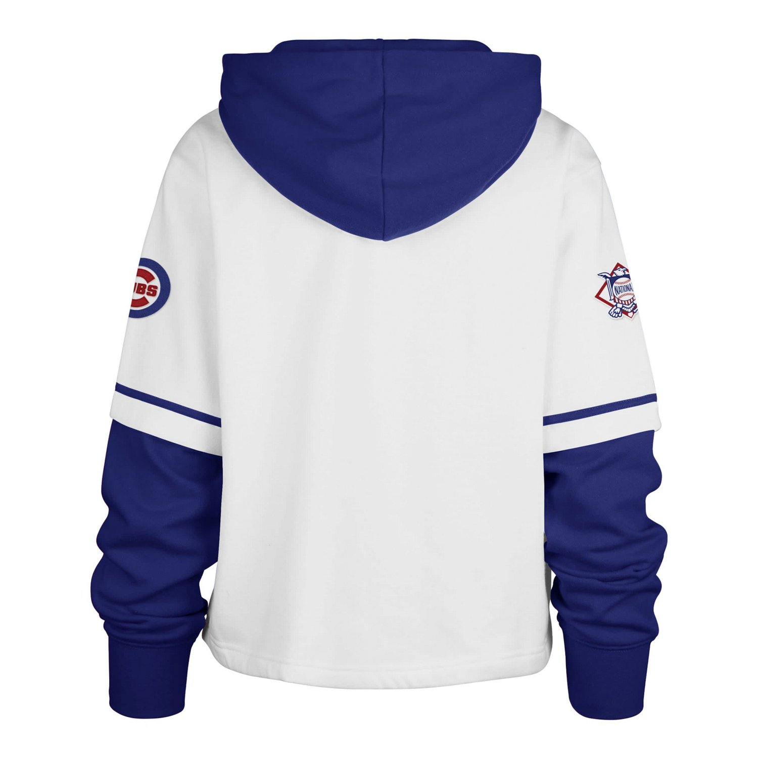 '47 Chicago Cubs Trifecta Shortstop Cropped Pullover Hoodie - view number 3