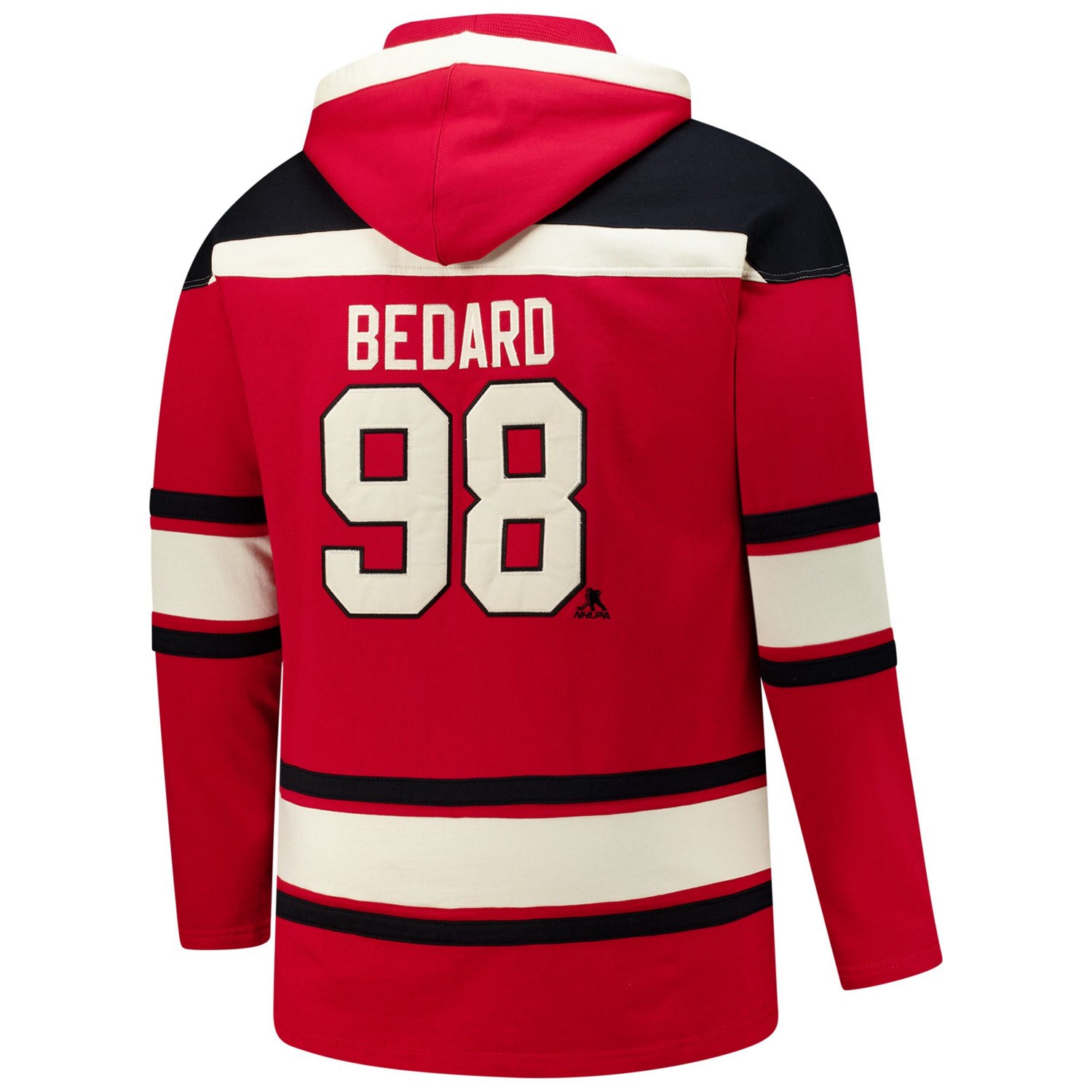 '47 Connor Bedard Chicago Blackhawks Big  Tall Lace-up Pullover Hoodie                                                           - view number 3