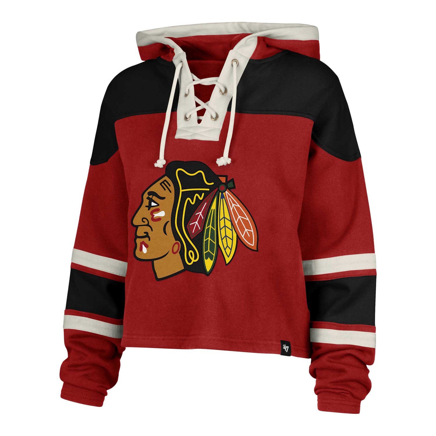 '47 Connor Bedard Chicago Blackhawks Superior Lacer Cropped Pullover Hoodie                                                      - view number 2