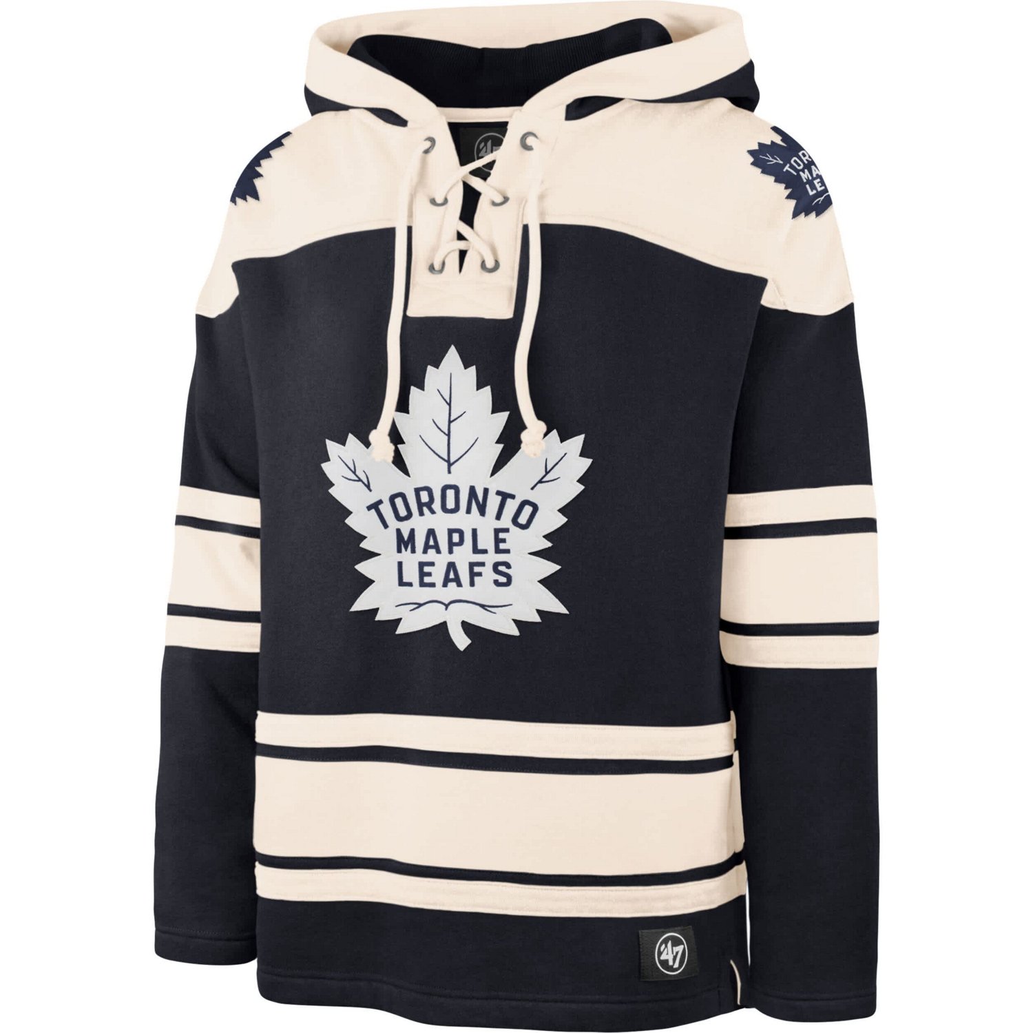 '47 Cream Toronto Maple Leafs Superior Lacer Pullover Hoodie - view number 2