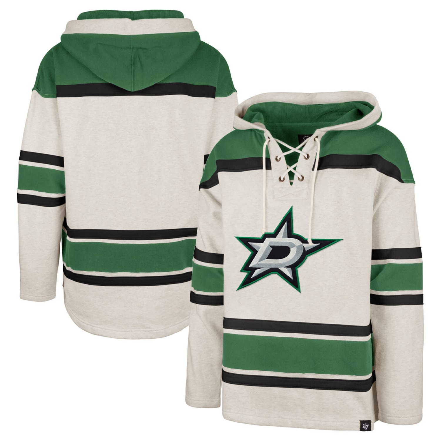 '47 Dallas Stars Rockaway Lace-Up Pullover Hoodie - view number 1