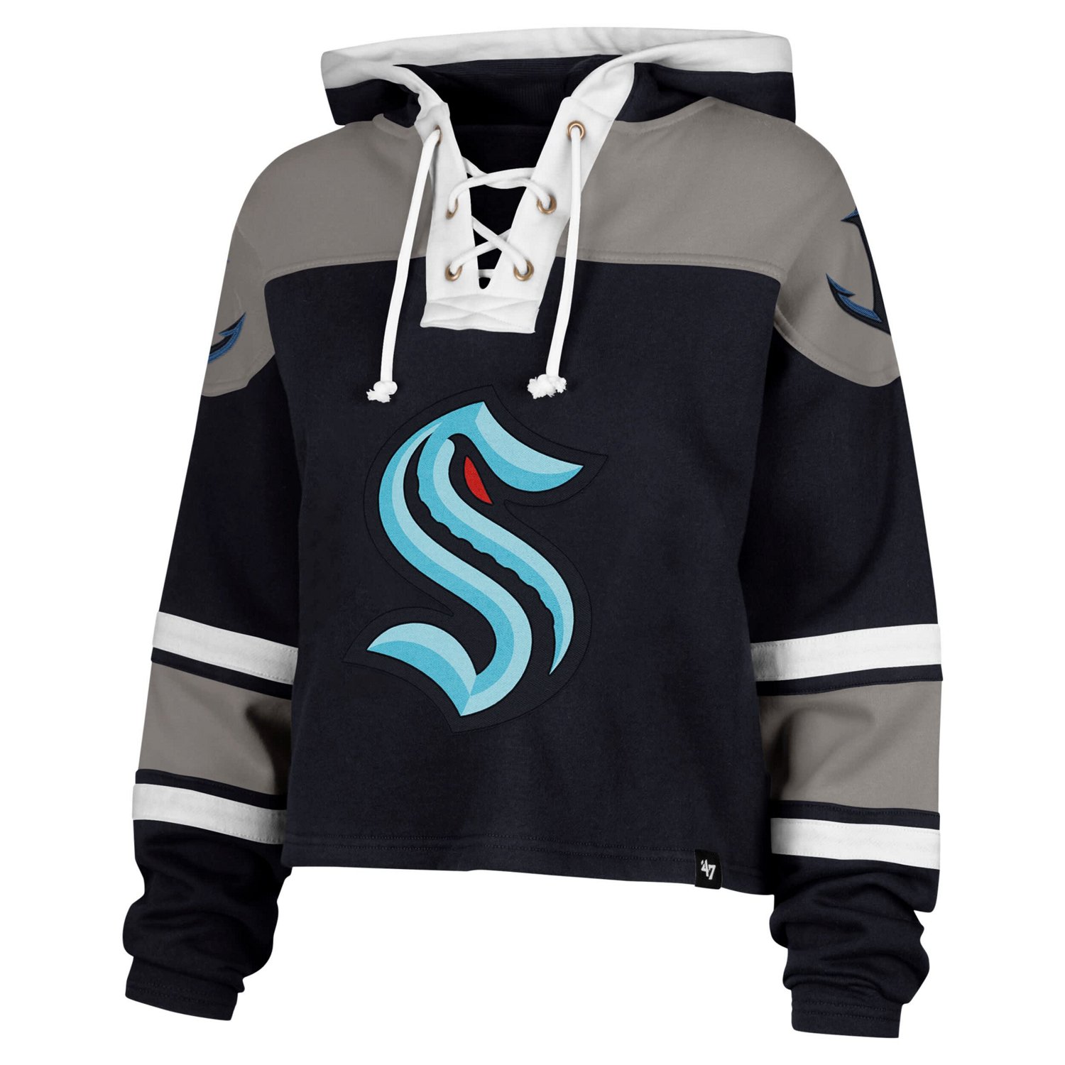 '47 Deep Sea Seattle Kraken Cropped Superior Lacer Pullover Hoodie - view number 2