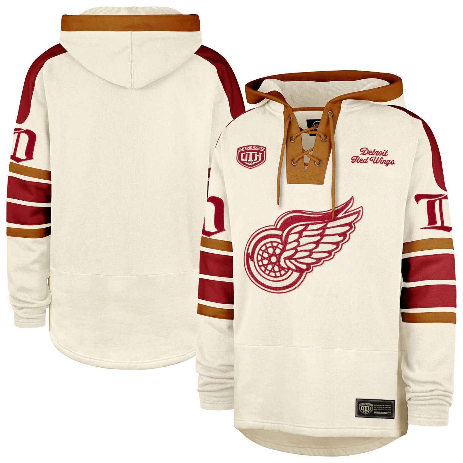 '47 Detroit Red Wings Blue Line Heritage Lacer Pullover Hoodie                                                                   - view number 1