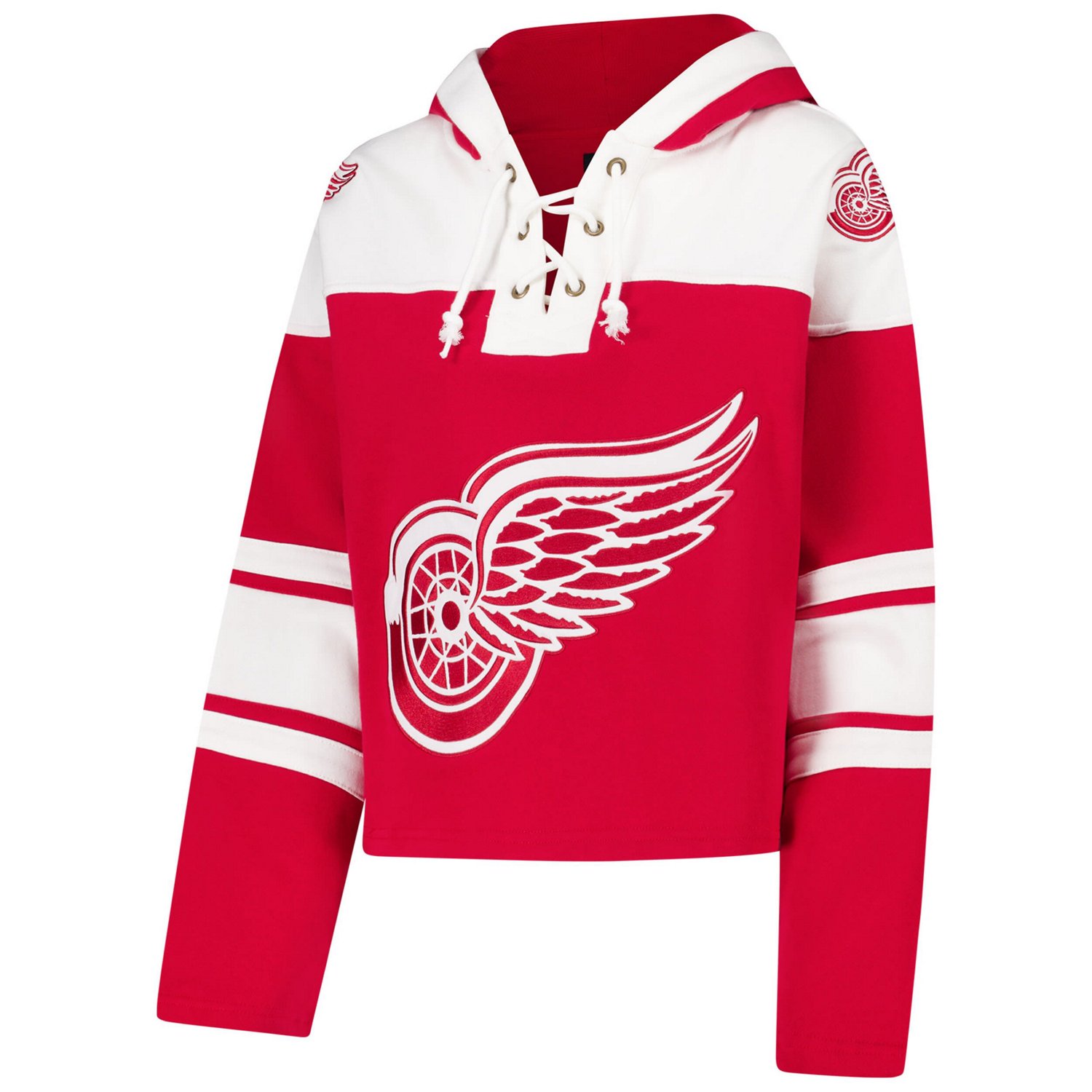 '47 Detroit Wings Cropped Superior Lacer Pullover Hoodie