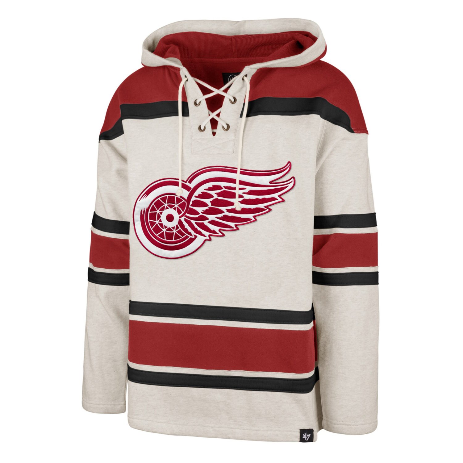 '47 Detroit Wings Rockaway Lace-Up Pullover Hoodie - view number 2