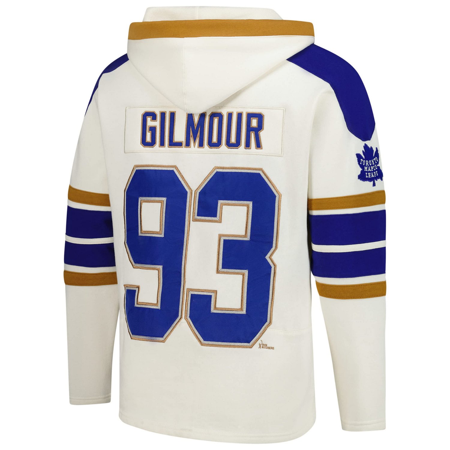 '47 Doug Gilmour Toronto Maple Leafs Blue Line Heritage Name  Number Lace-Up Pullover Hoodie                                     - view number 3
