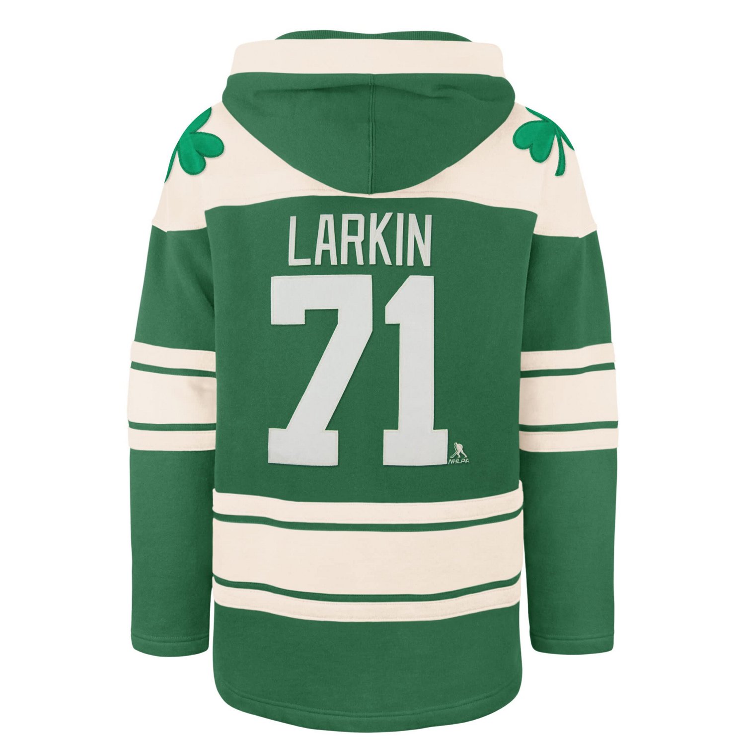 '47 Dylan Larkin Kelly Detroit Red Wings St Patrick's Day Player Name  Number Lacer Pullover Hoodie