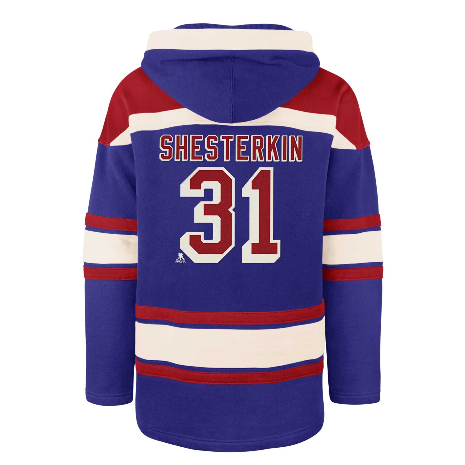 '47 Igor Shesterkin New York Rangers Player Name  Number Lacer Pullover Hoodie - view number 3