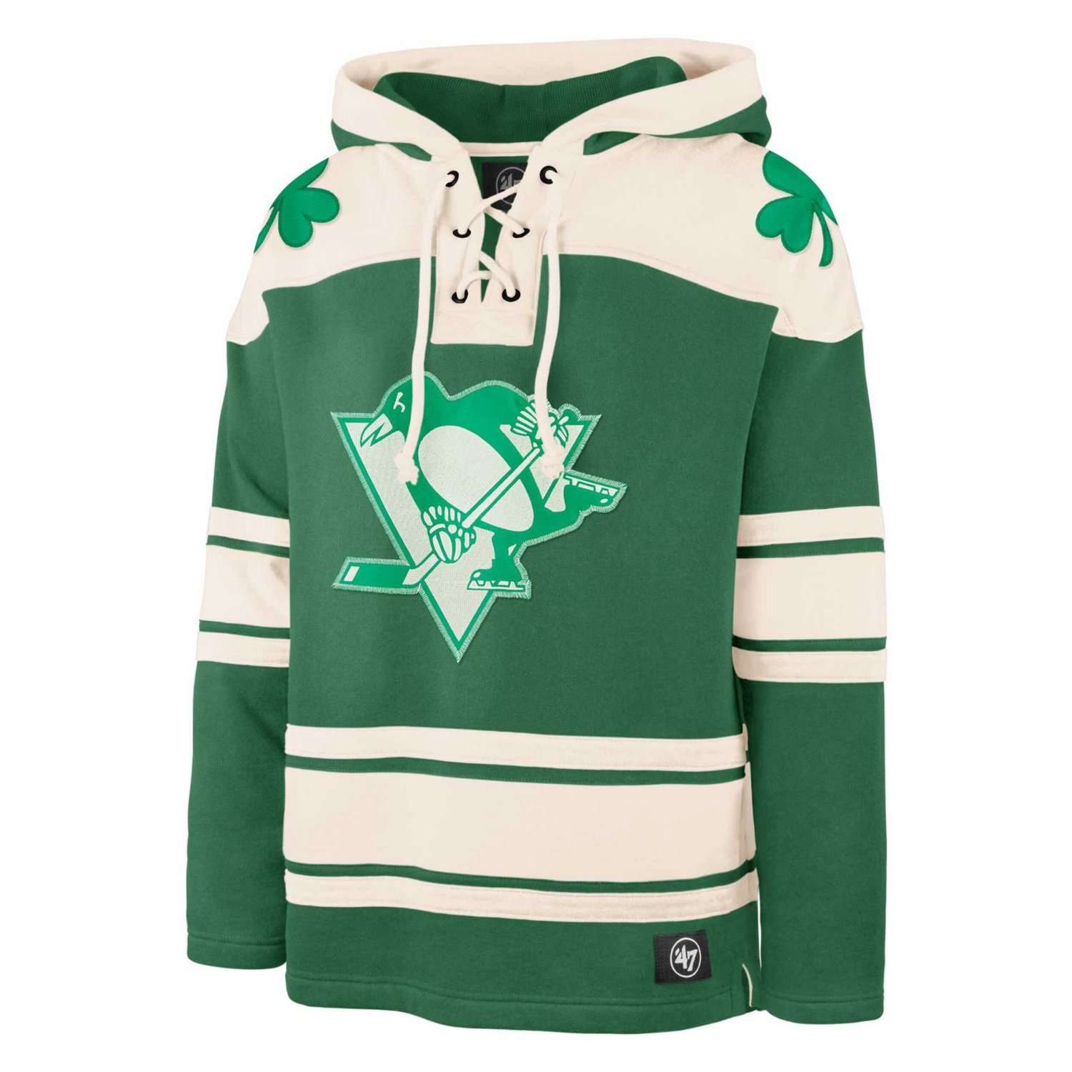 '47 Kelly Pittsburgh Penguins St Patrick's Day Superior Lacer Pullover Hoodie - view number 2