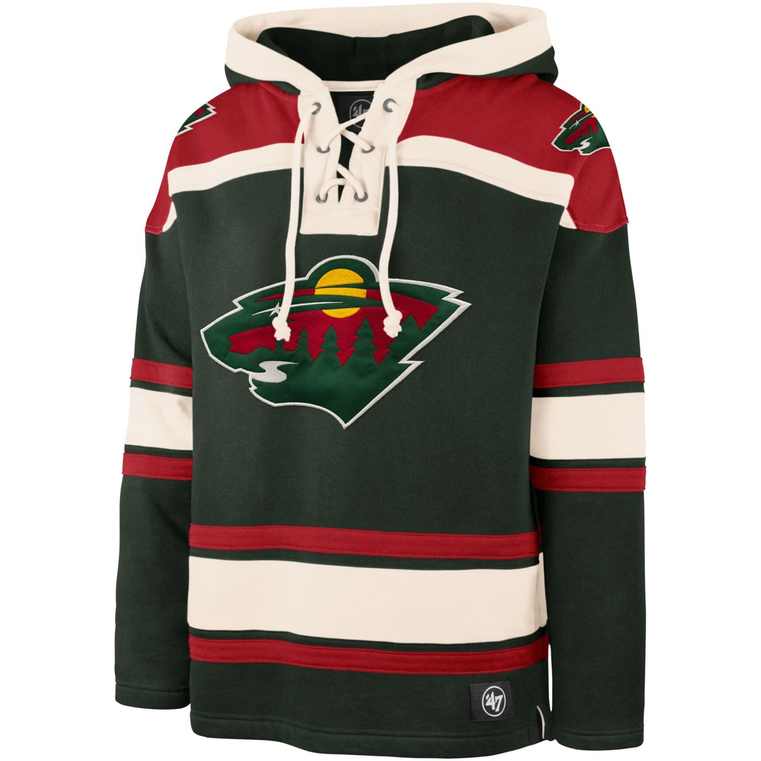 '47 Kirill Kaprizov Minnesota Wild Player Name  Number Lacer Pullover Hoodie - view number 2