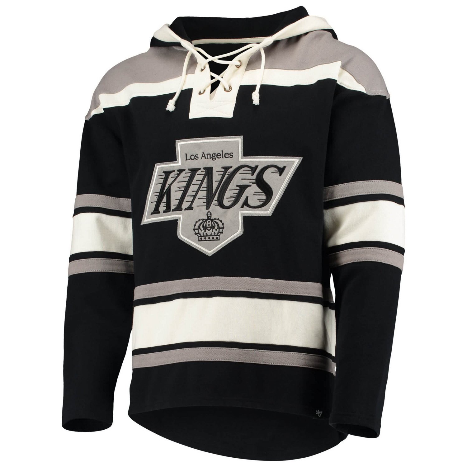 '47 Luc Robitaille Los Angeles Kings Retired Player Name  Number Lacer Pullover Hoodie - view number 2