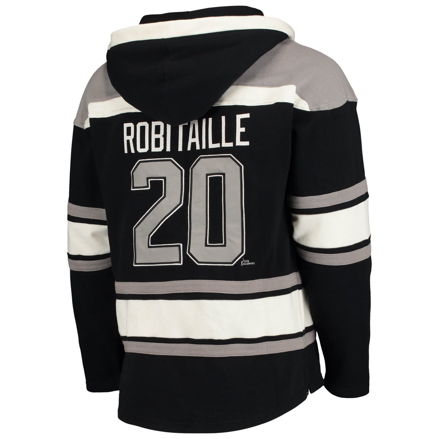 '47 Luc Robitaille Los Angeles Kings Retired Player Name  Number Lacer Pullover Hoodie - view number 3