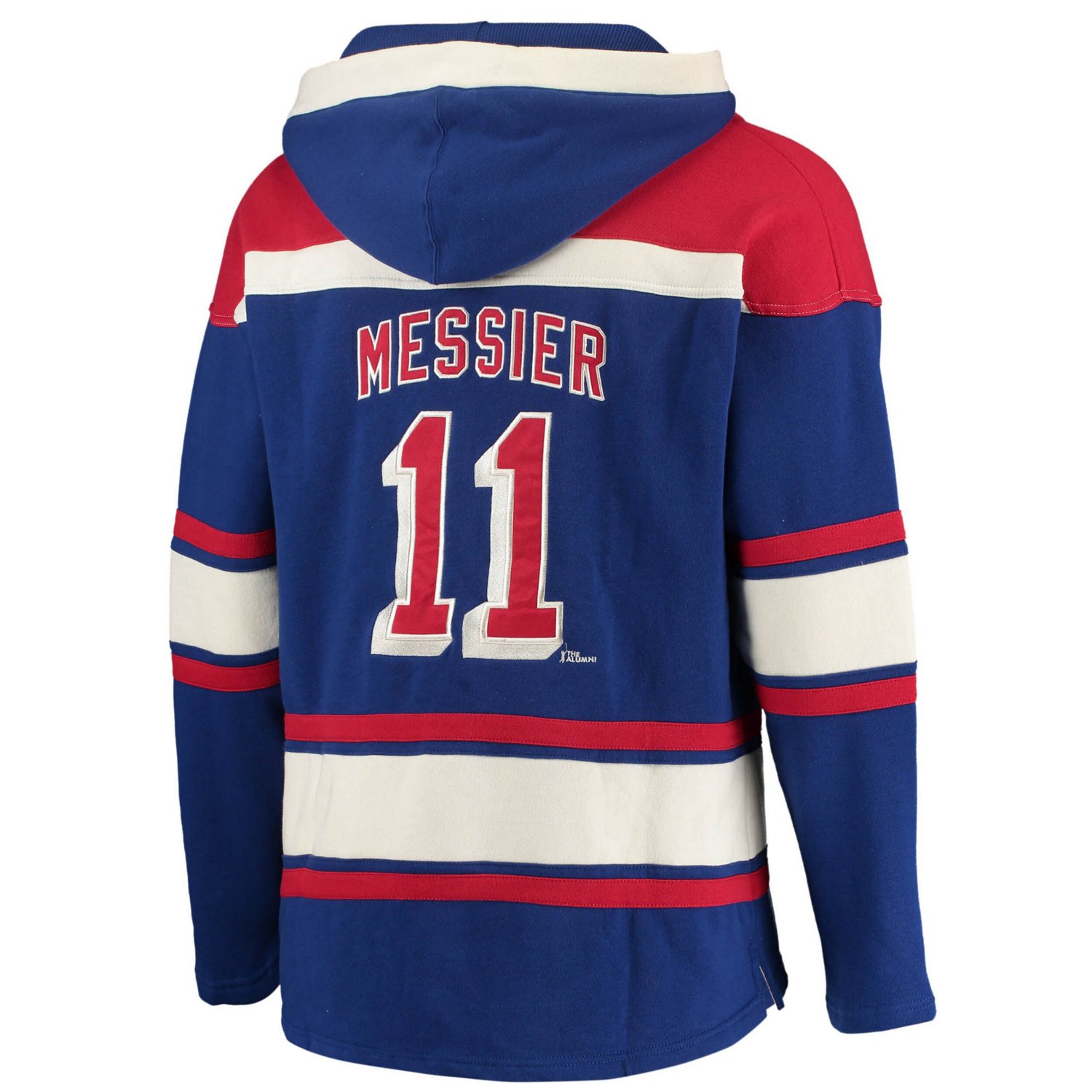 '47 Mark Messier New York Rangers Retired Player Name  Number Lacer Pullover Hoodie