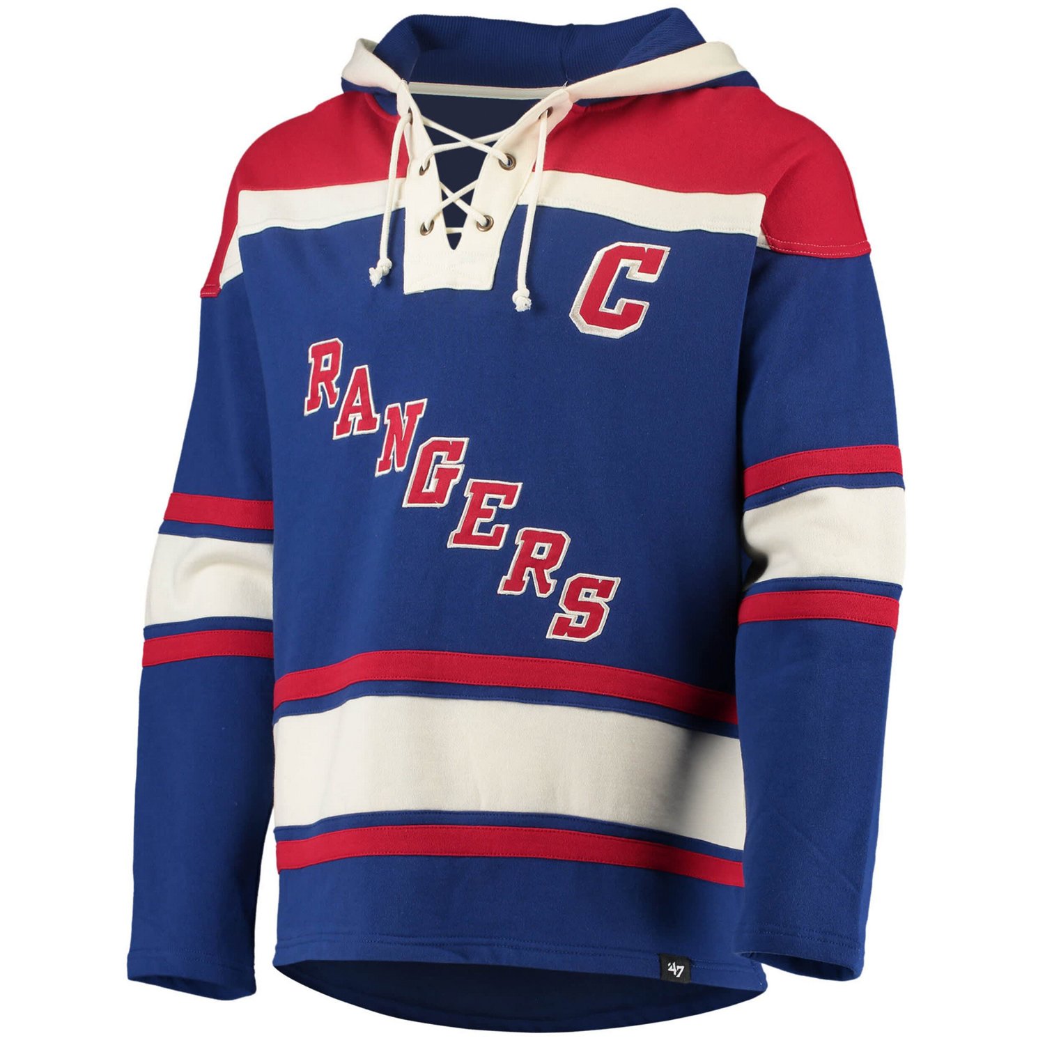 '47 Mark Messier New York Rangers Retired Player Name  Number Lacer Pullover Hoodie