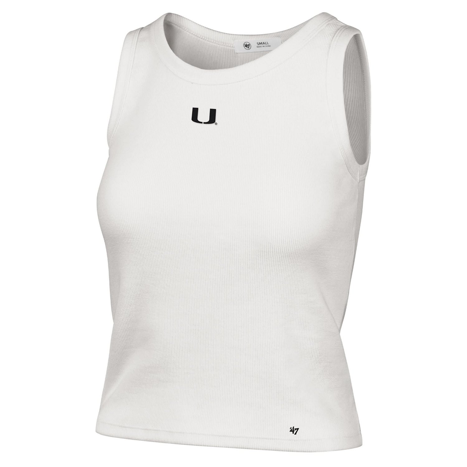 '47 Miami Hurricanes Micro Logo Ribbed Cropped Tank Top                                                                          - view number 2
