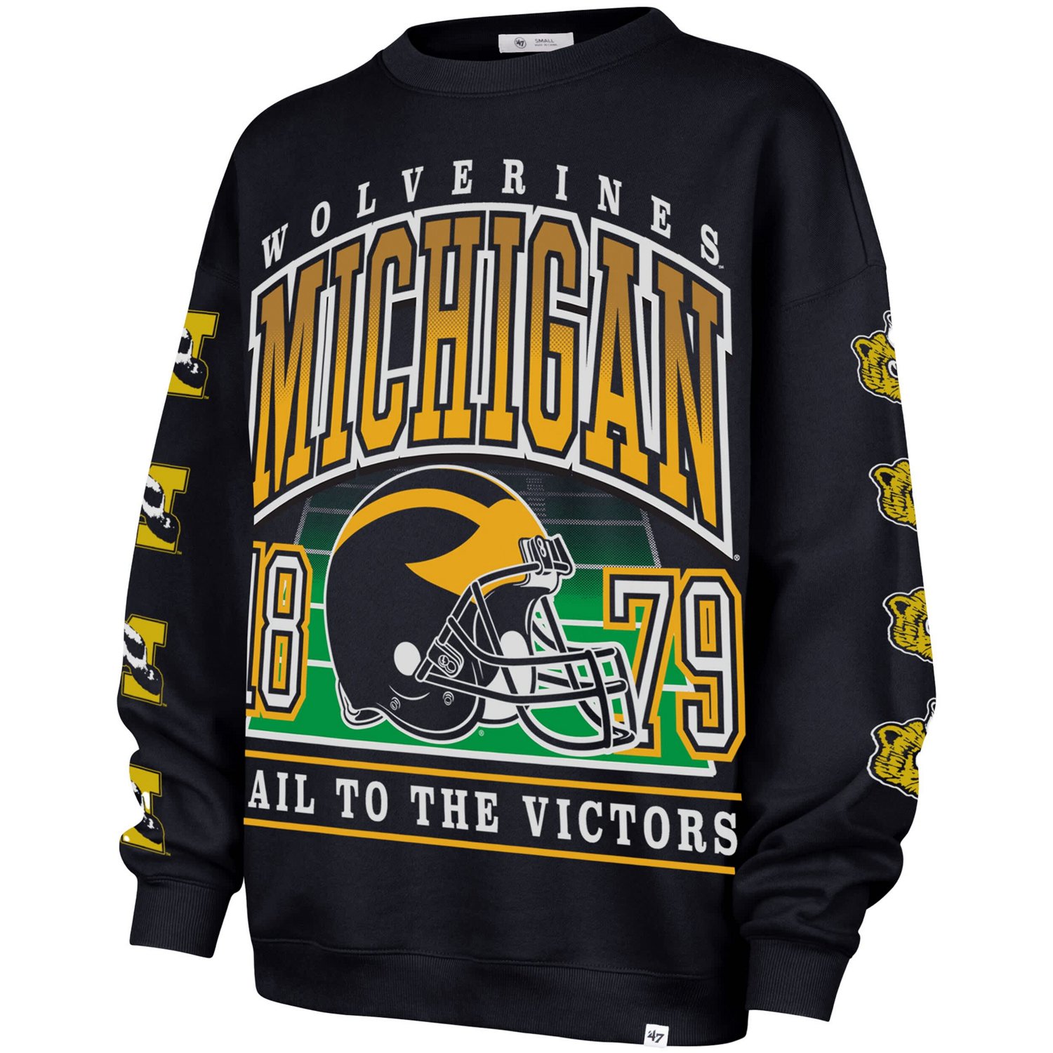 '47 Michigan Wolverines Go Big Oversized Pullover Sweatshirt - view number 2