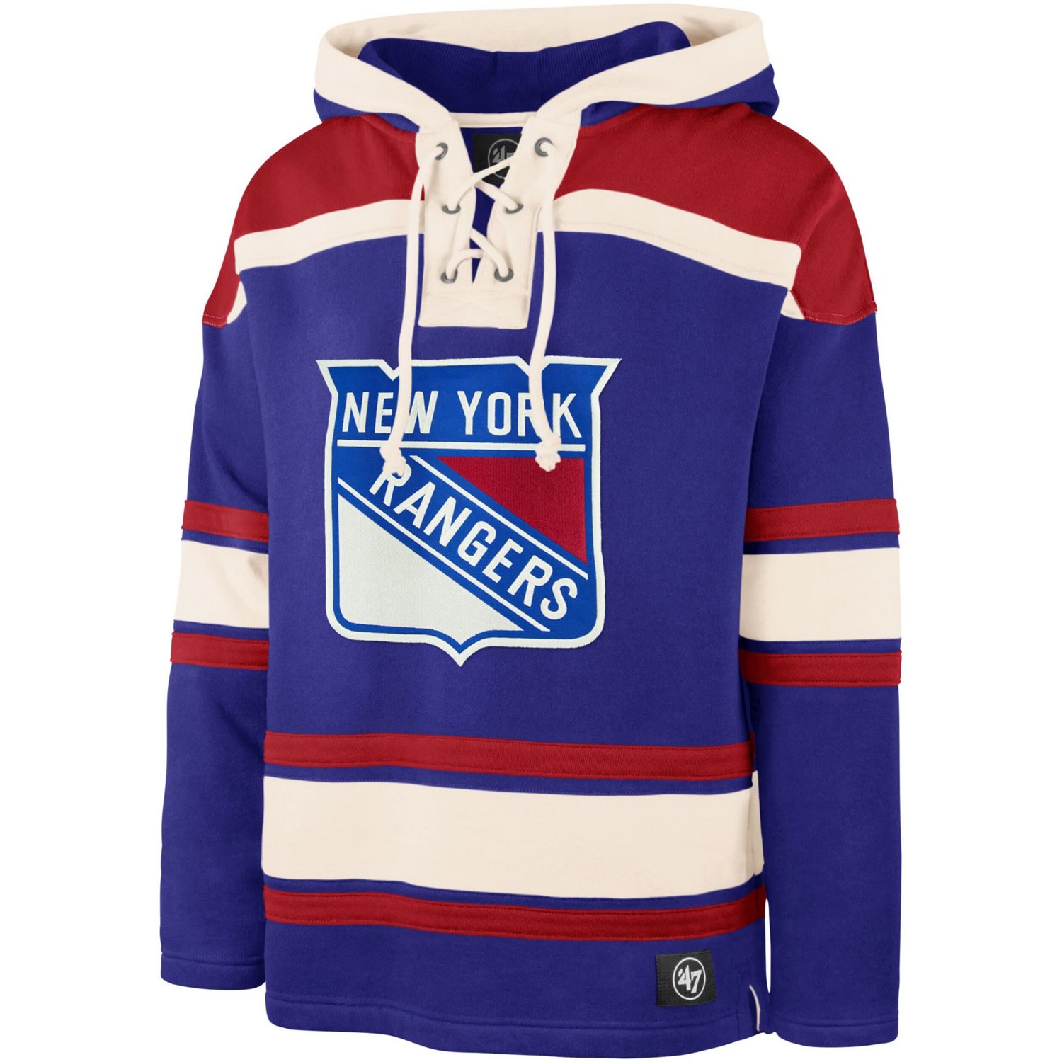 '47 Mika Zibanejad New York Rangers Player Name  Number Lacer Pullover Hoodie - view number 2