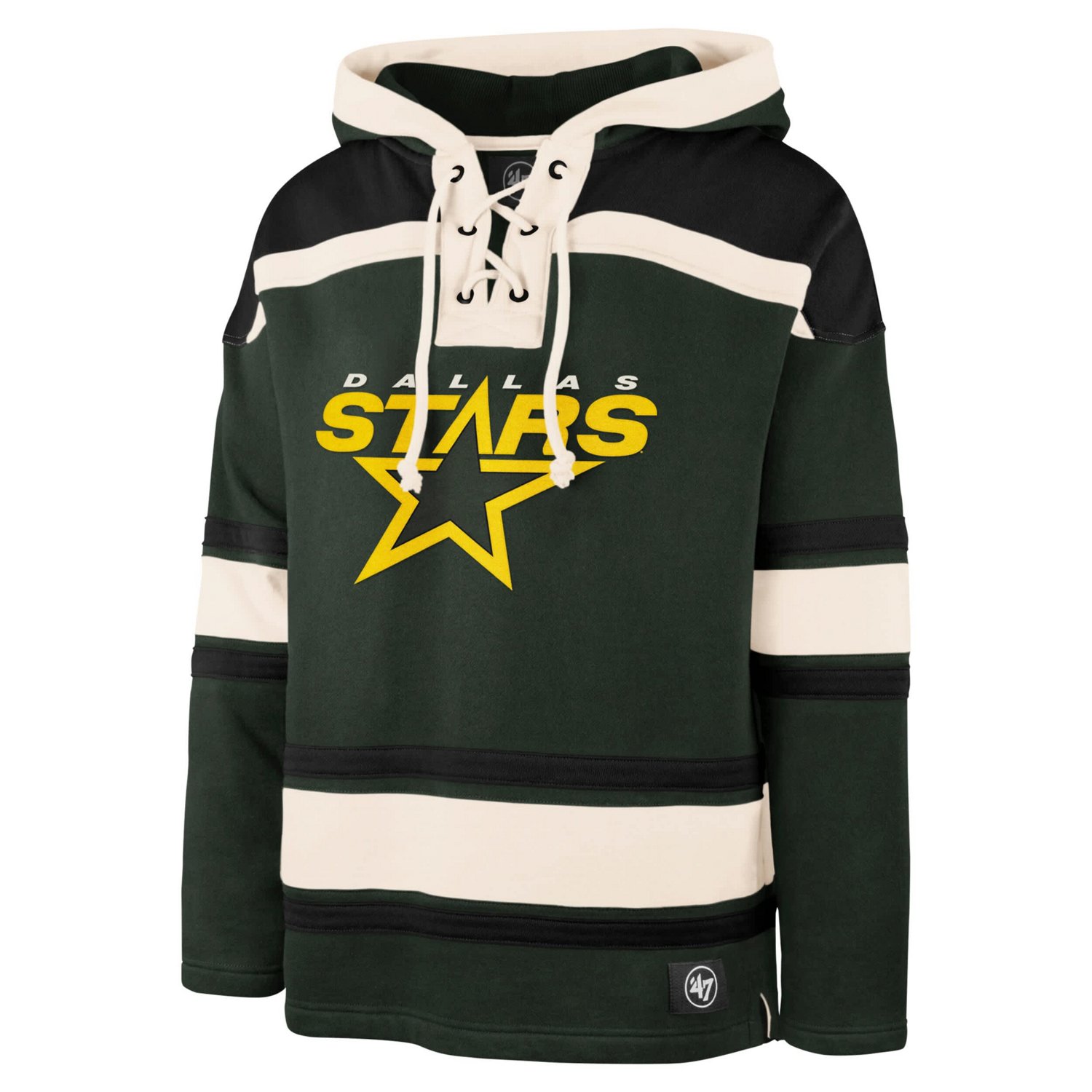 '47 Mike Modano Dallas Stars Retired Player Name  Number Lacer Pullover Hoodie