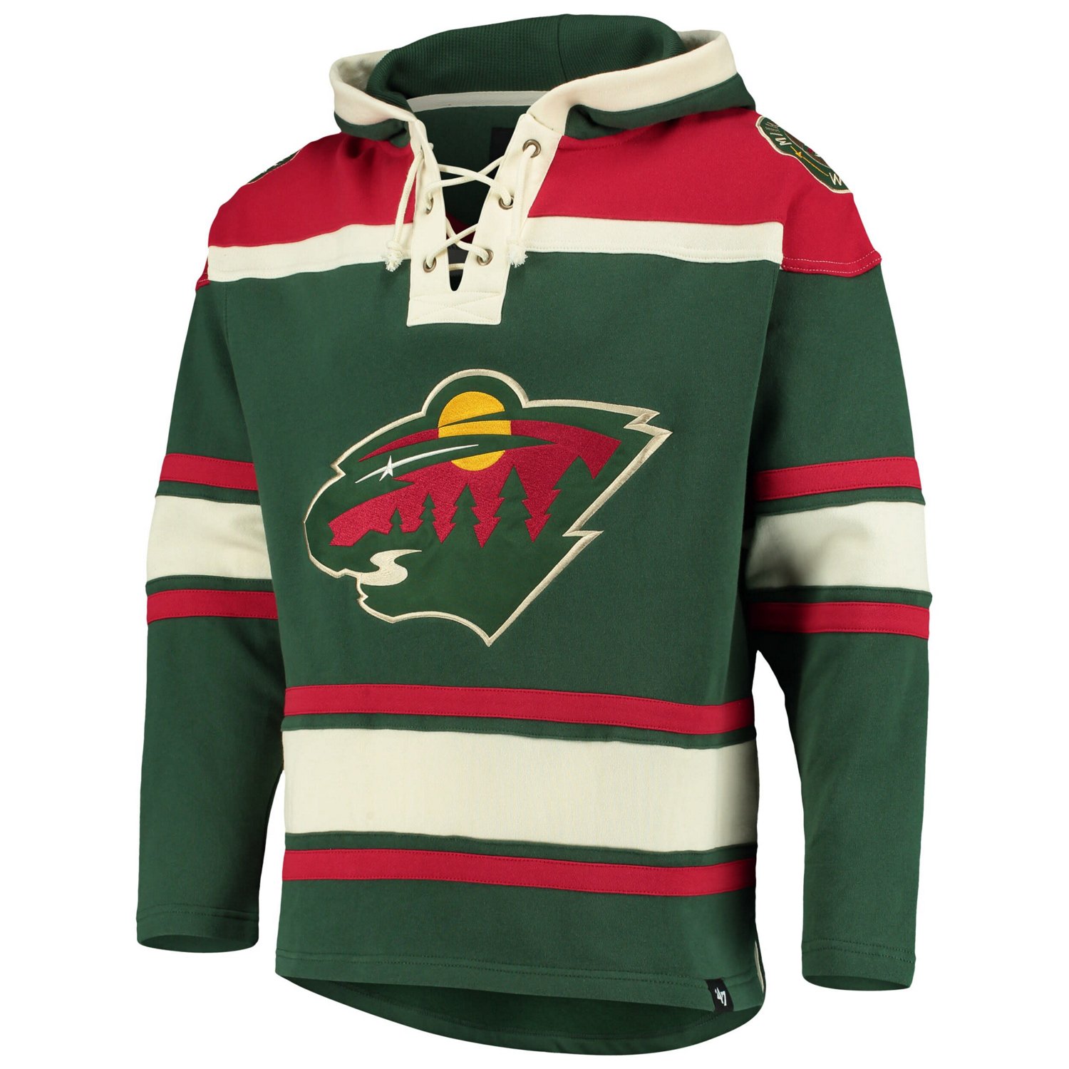 '47 Minnesota Wild Superior Lacer Pullover Hoodie                                                                                - view number 2
