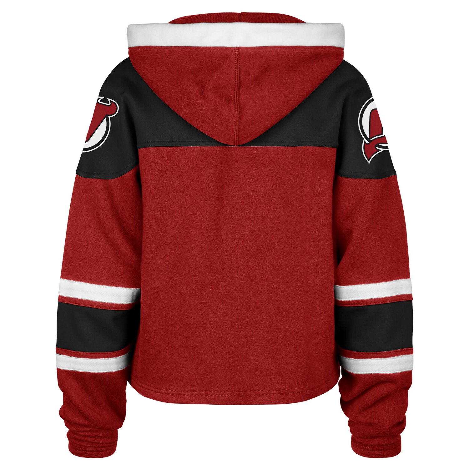 '47 New Jersey Devils Cropped Superior Lacer Pullover Hoodie                                                                     - view number 3