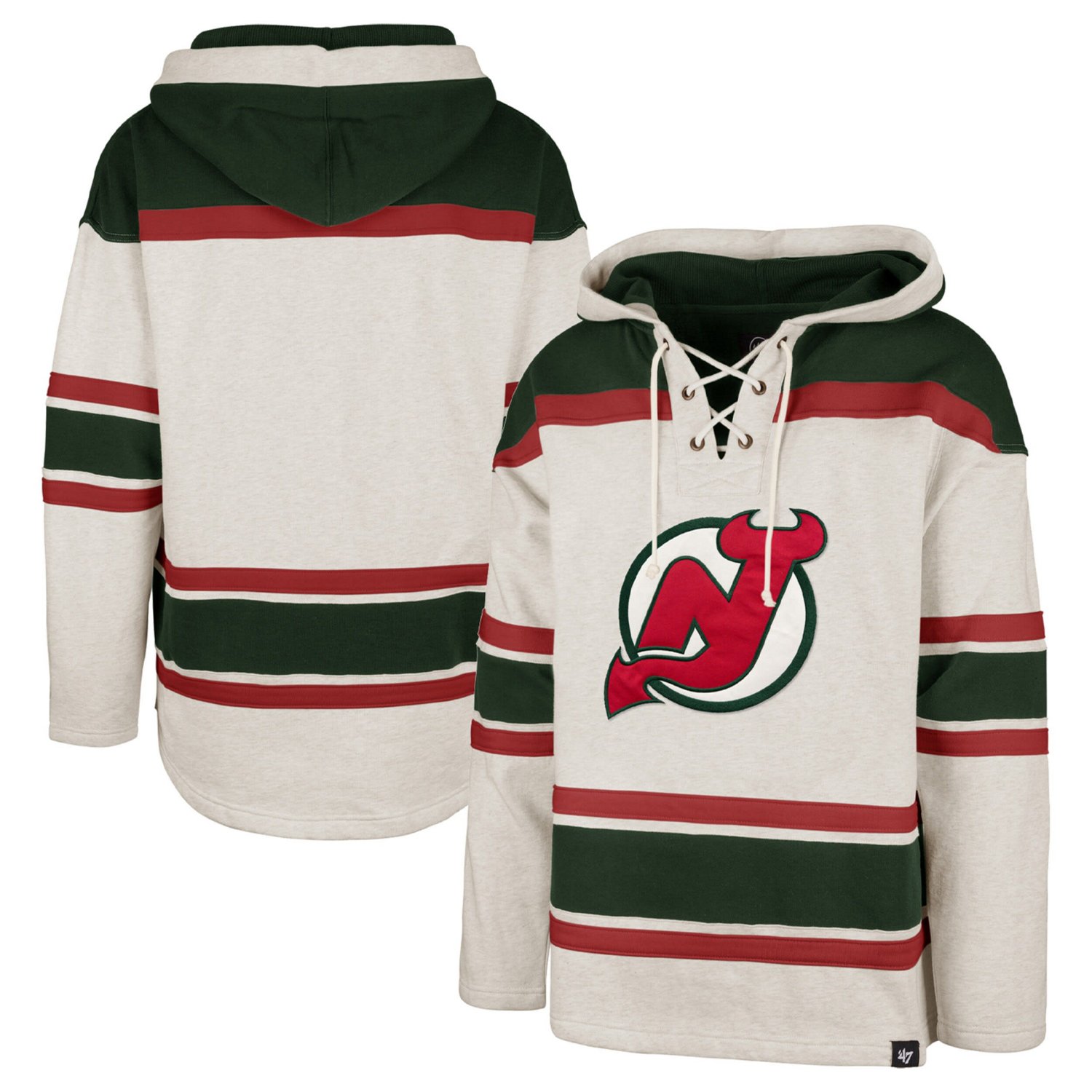 '47 New Jersey Devils Rockaway Lace-Up Pullover Hoodie                                                                           - view number 1