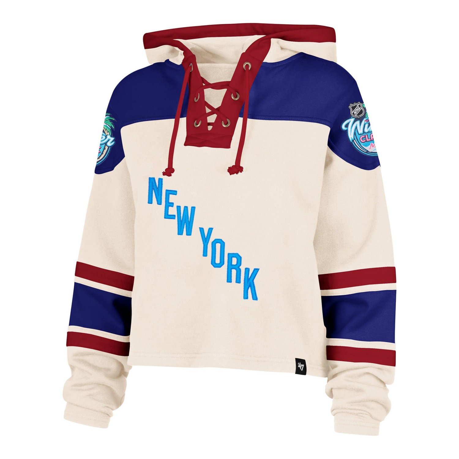 '47 New York Rangers 2026 NHL Winter Classic Cropped Superior Lacer Hoodie - view number 2