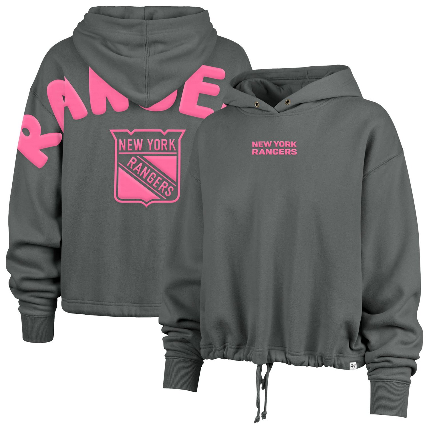'47 New York Rangers Bright Side Venice Cropped Pullover Hoodie - view number 1