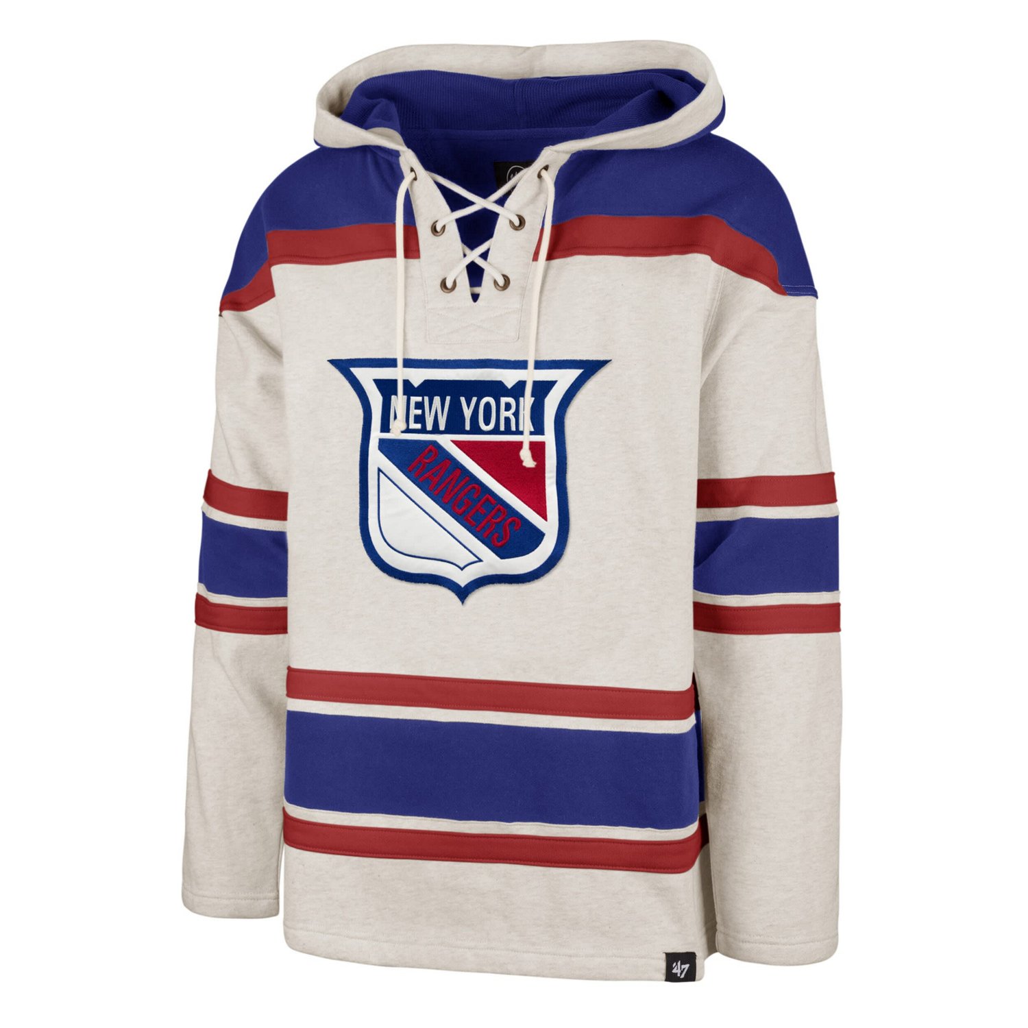 '47 New York Rangers Rockaway Lace-Up Pullover Hoodie                                                                            - view number 2