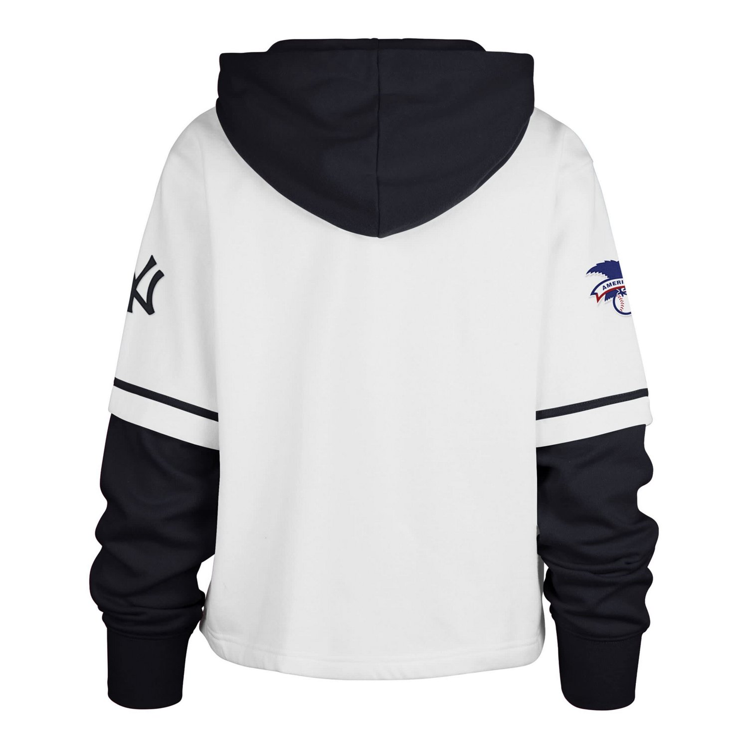 '47 New York Yankees Trifecta Shortstop Cropped Pullover Hoodie - view number 3