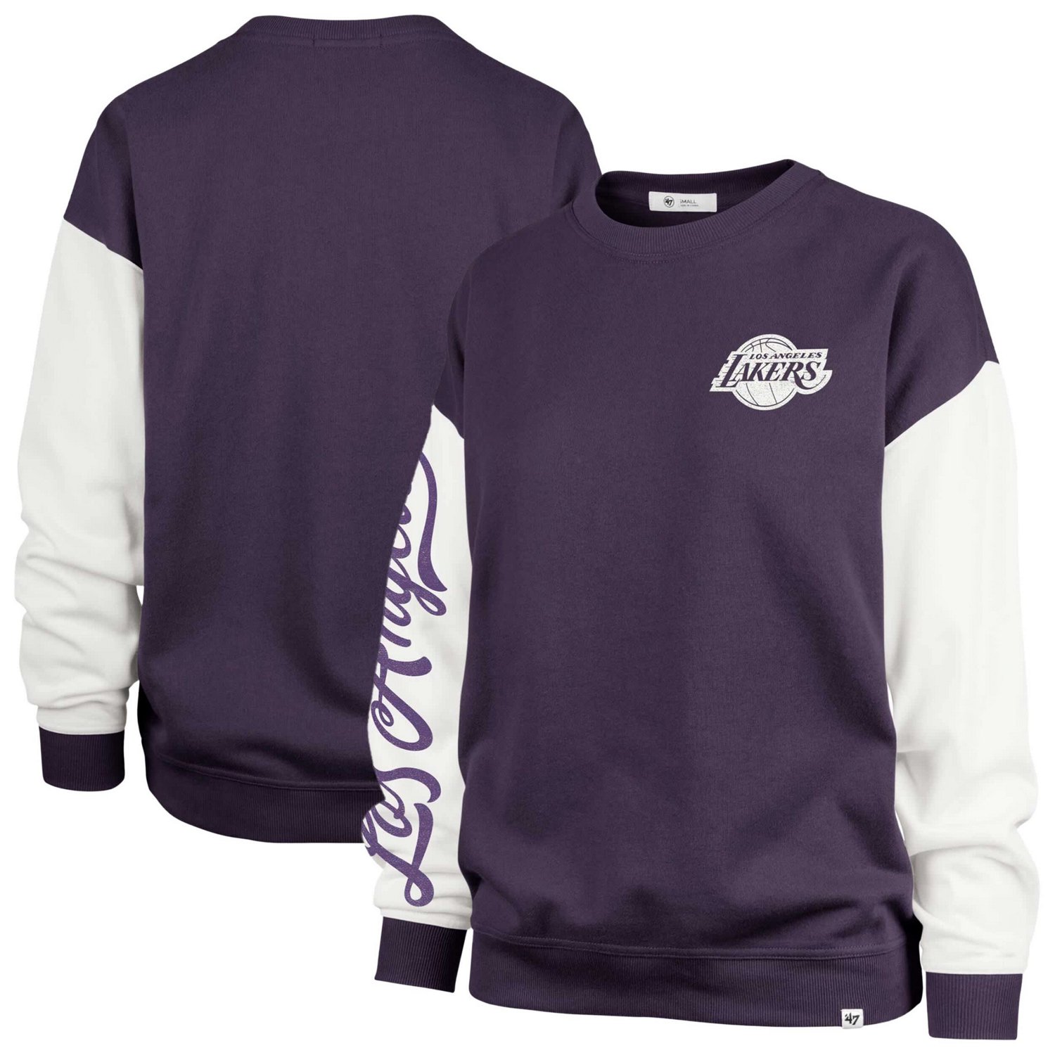 '47 Oversized Pullover Sweatshirt Los Angeles Lakers Rise Andie Pullover Sweatshirt