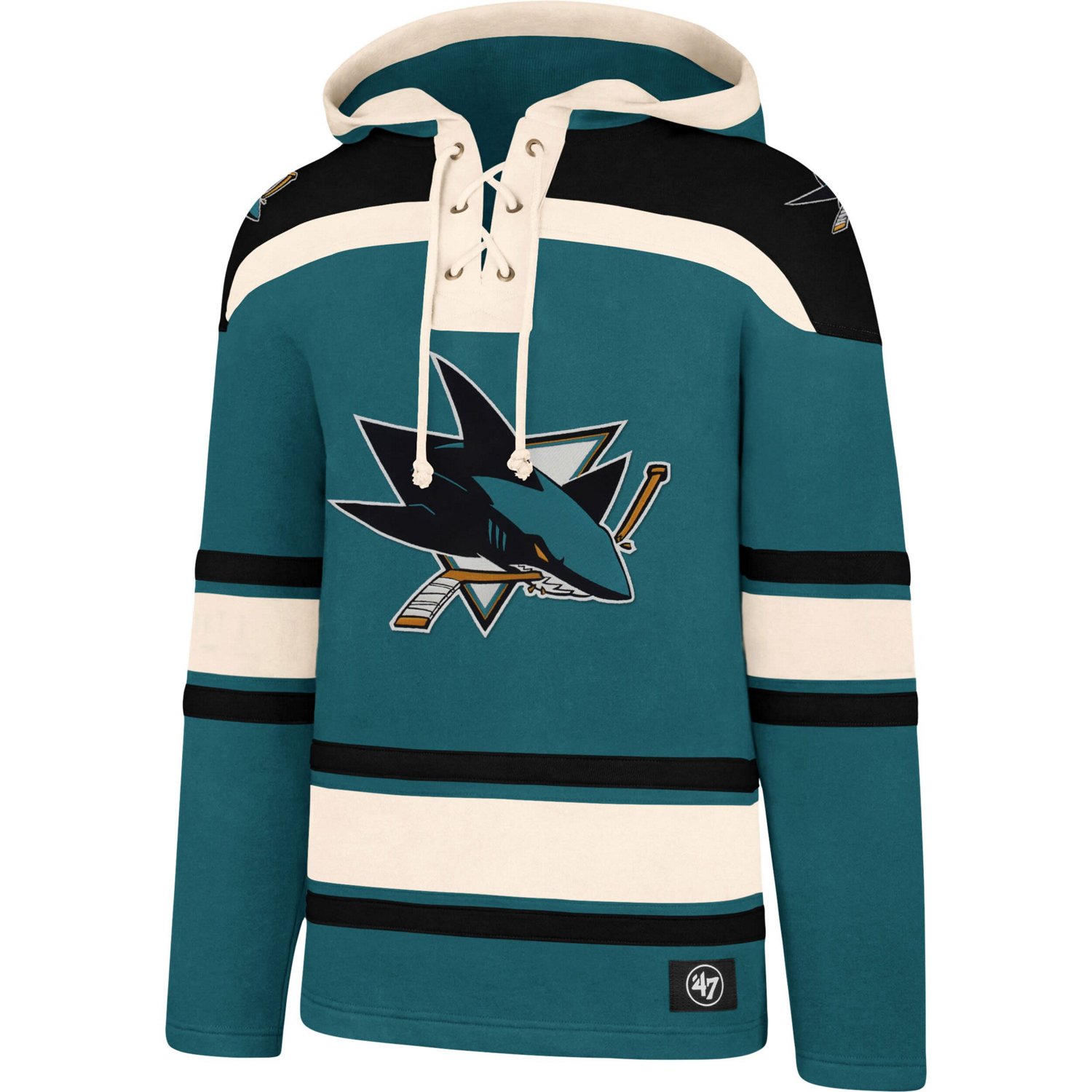'47 San Jose Sharks Superior Lacer Pullover Hoodie                                                                               - view number 2