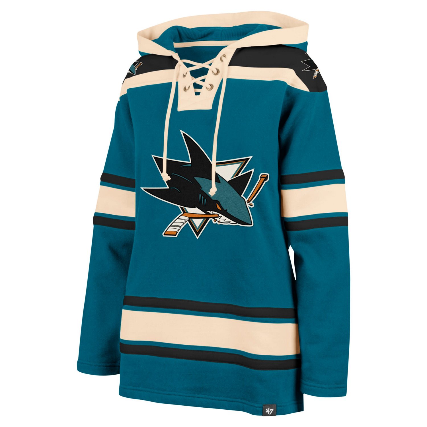 '47 San Jose Sharks Superior Lacer Pullover Hoodie                                                                               - view number 2