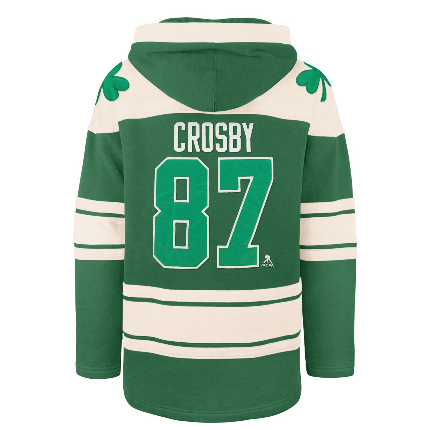 '47 Sidney Crosby Kelly Pittsburgh Penguins St Patrick's Day Player Name  Number Lacer Pullover Hoodie - view number 3