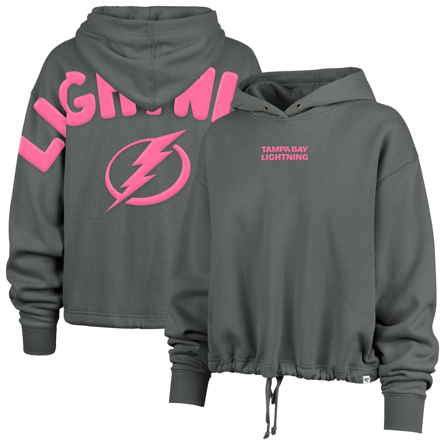 '47 Tampa Bay Lightning Bright Side Venice Cropped Pullover Hoodie