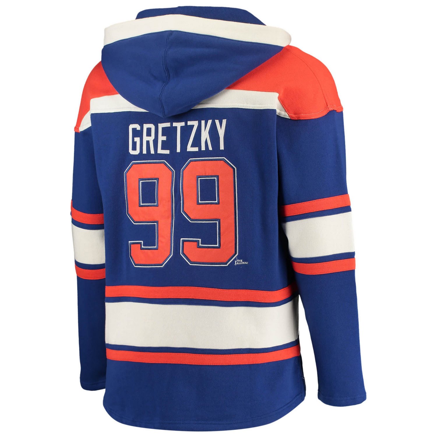 '47 Wayne Gretzky Edmonton Oilers Retired Player Name  Number Lacer Pullover Hoodie - view number 4