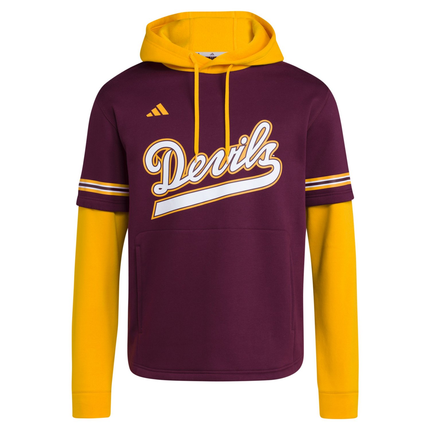 adidas Arizona State Sun Devils Pullover Baseball Jersey Hoodie - view number 2