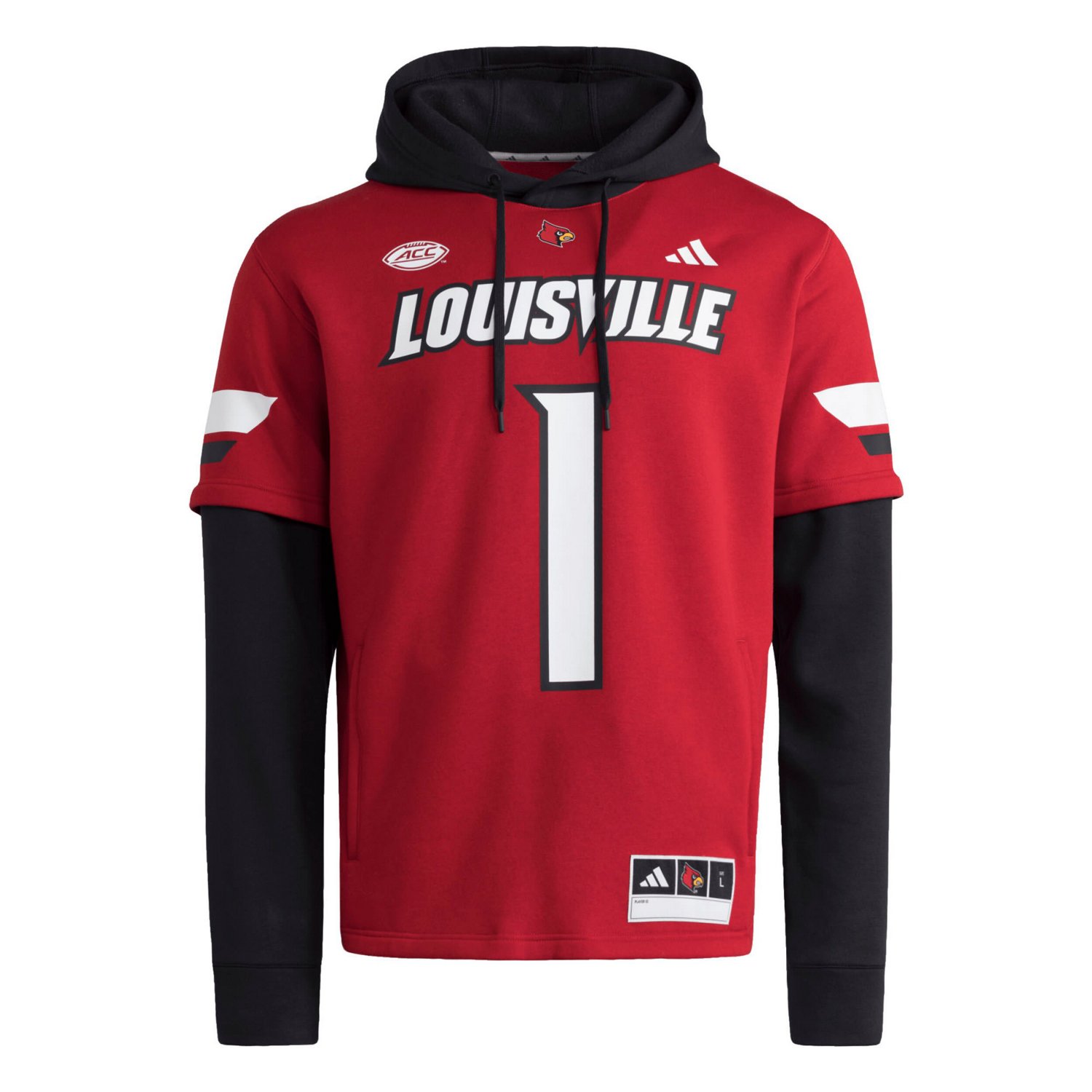 adidas Louisville Cardinals Jersey Pullover Hoodie - view number 2