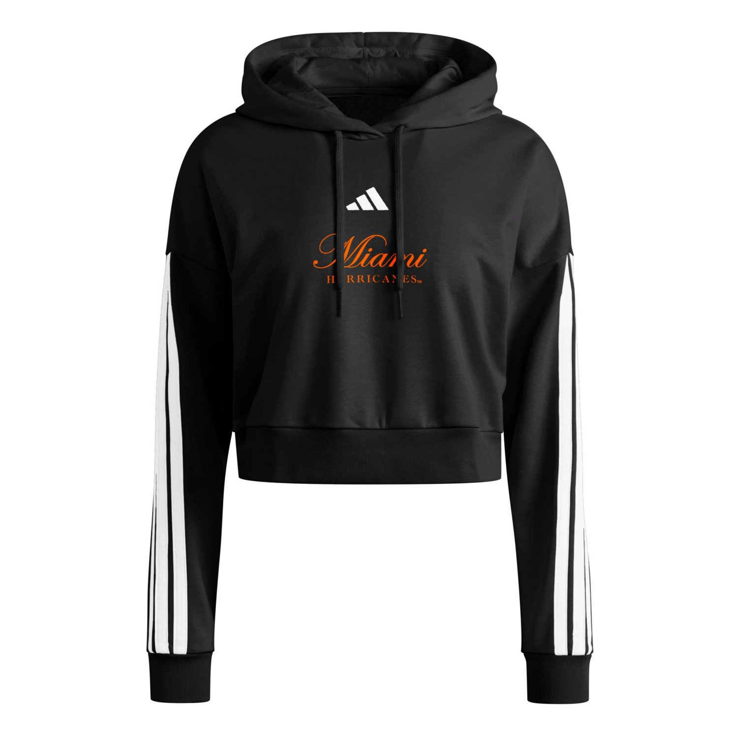 adidas Miami Hurricanes Campus Queen Cropped Pullover Hoodie - view number 2