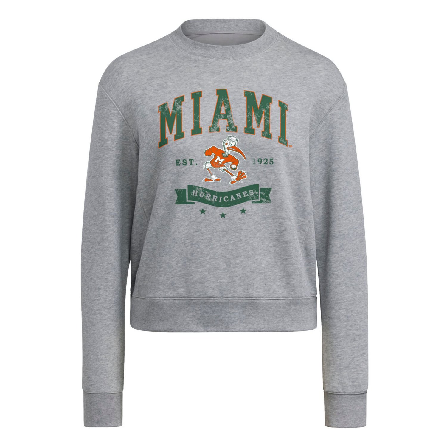 adidas Miami Hurricanes Pullover Crewneck Sweatshirt - view number 2