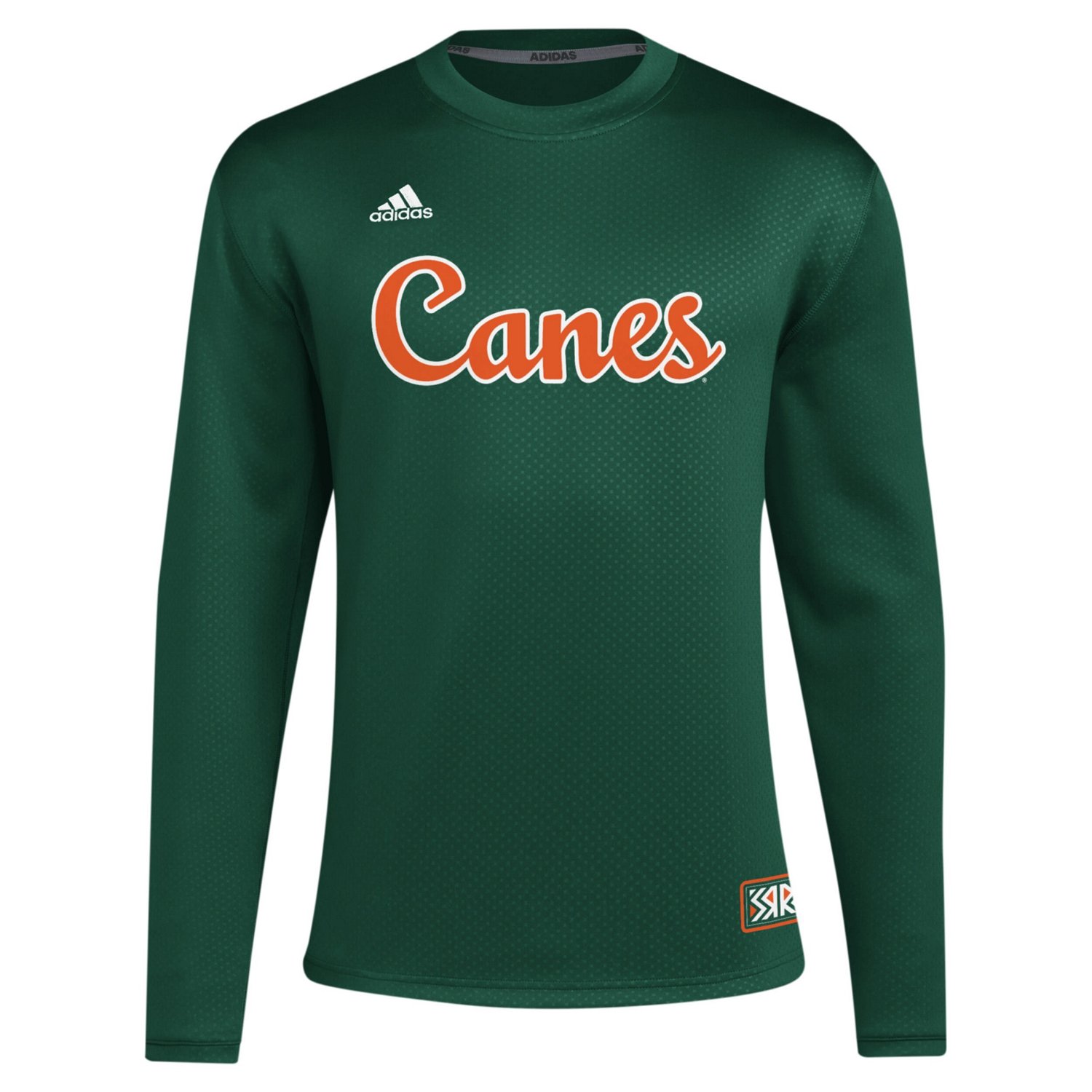 adidas Miami Hurricanes Reverse Retro Baseball Script Pullover Sweatshirt                                                        - view number 2
