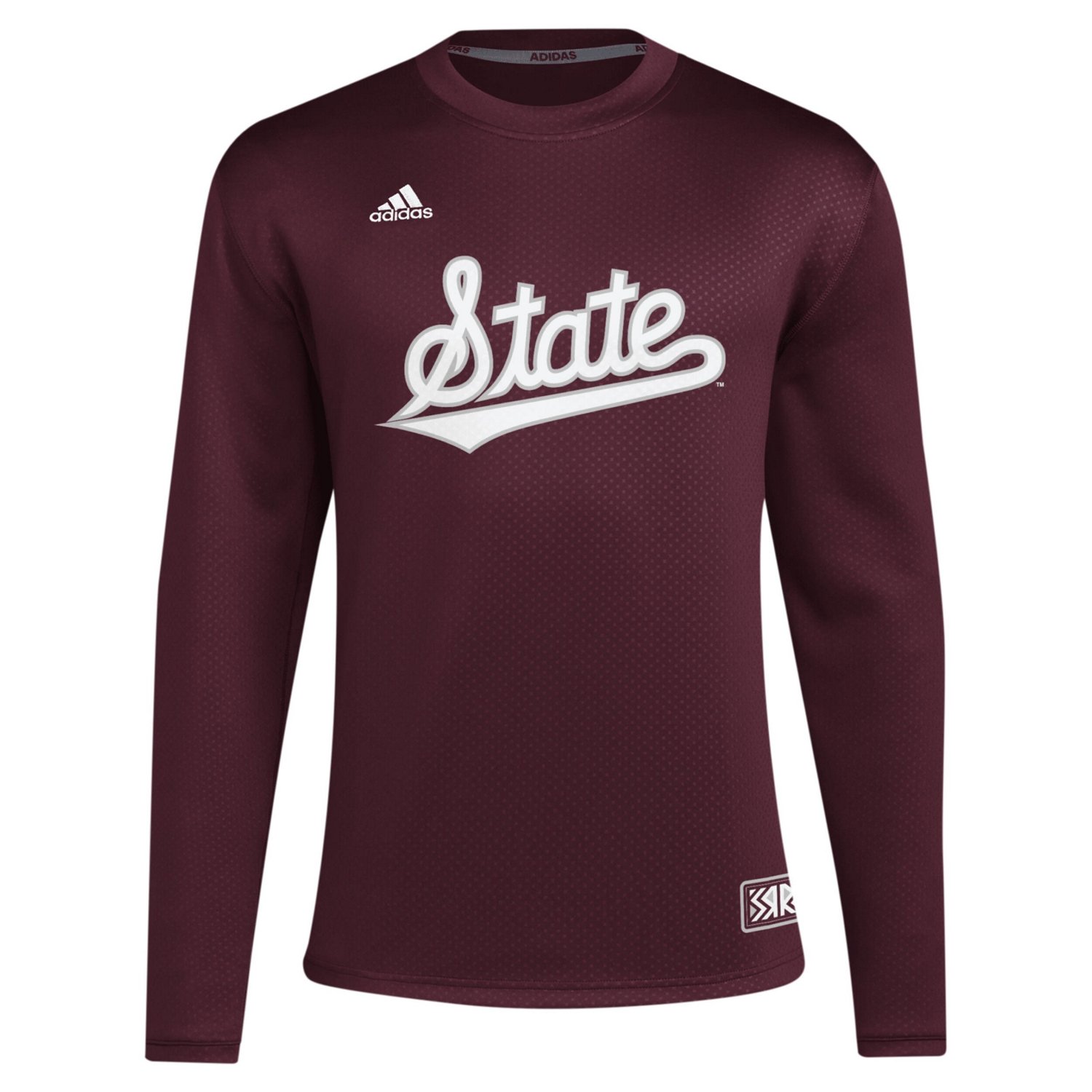 adidas Mississippi State Bulldogs Reverse Retro Baseball Script Pullover Sweatshirt - view number 2