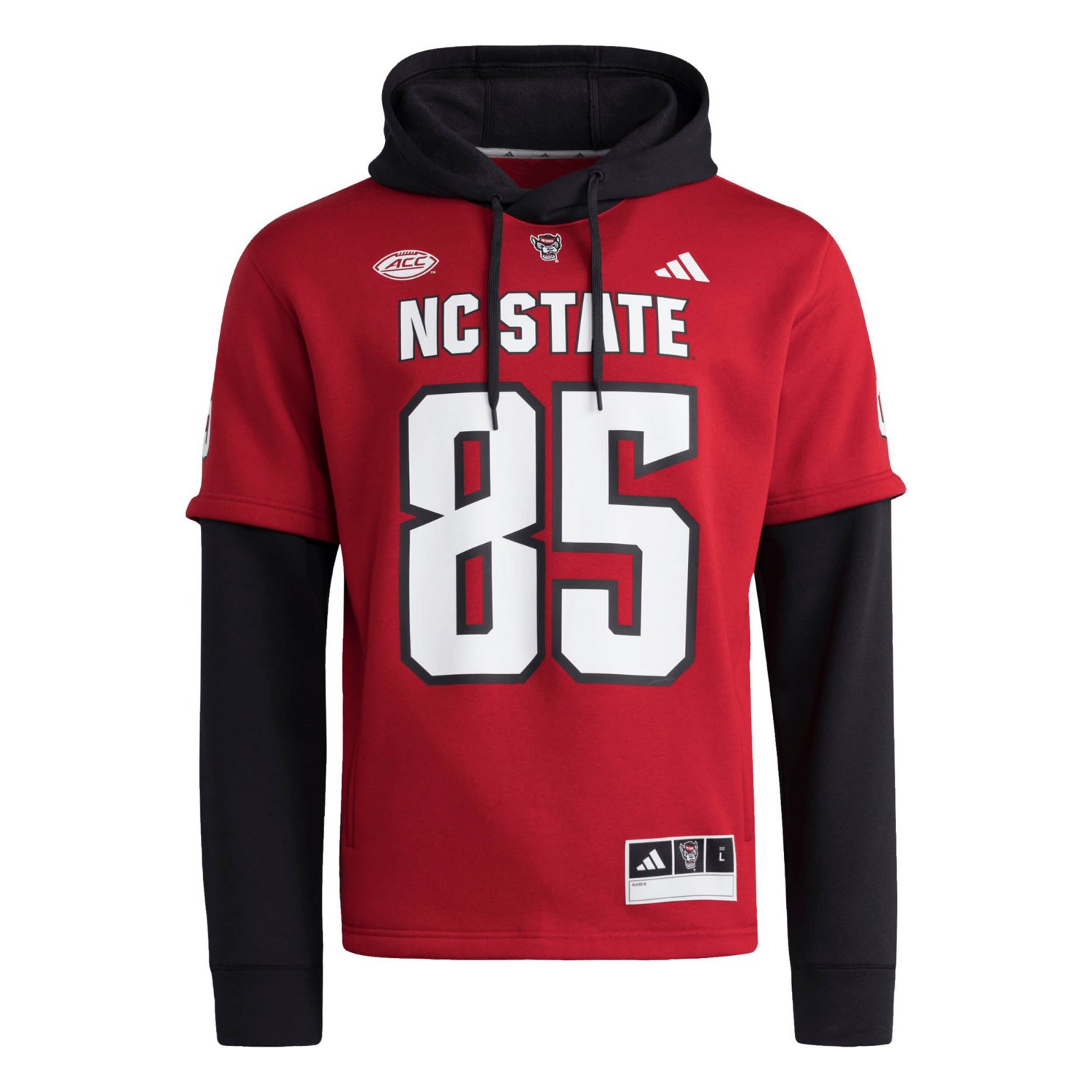 adidas NC State Wolfpack Jersey Pullover Hoodie - view number 2