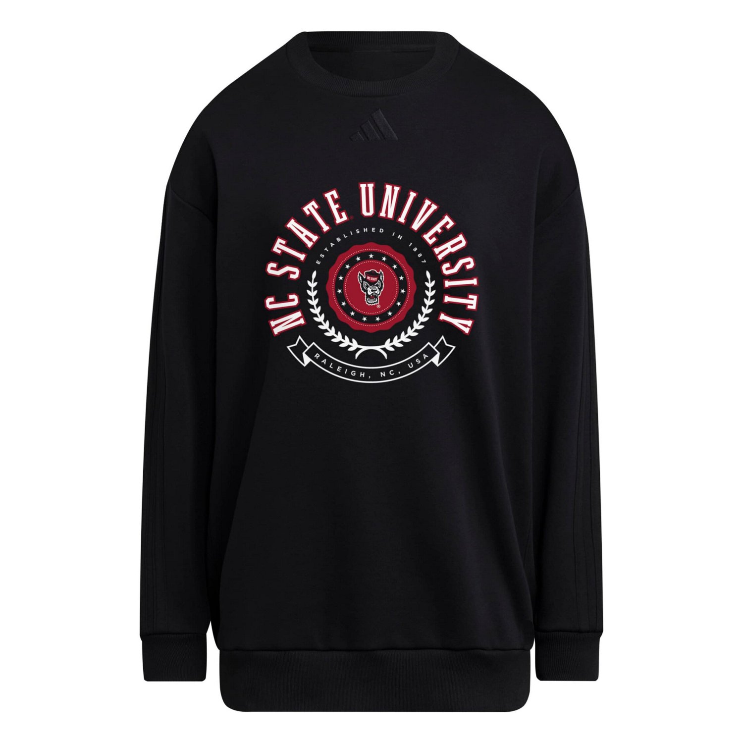 adidas NC State Wolfpack Oversized Crewneck Pullover - view number 2