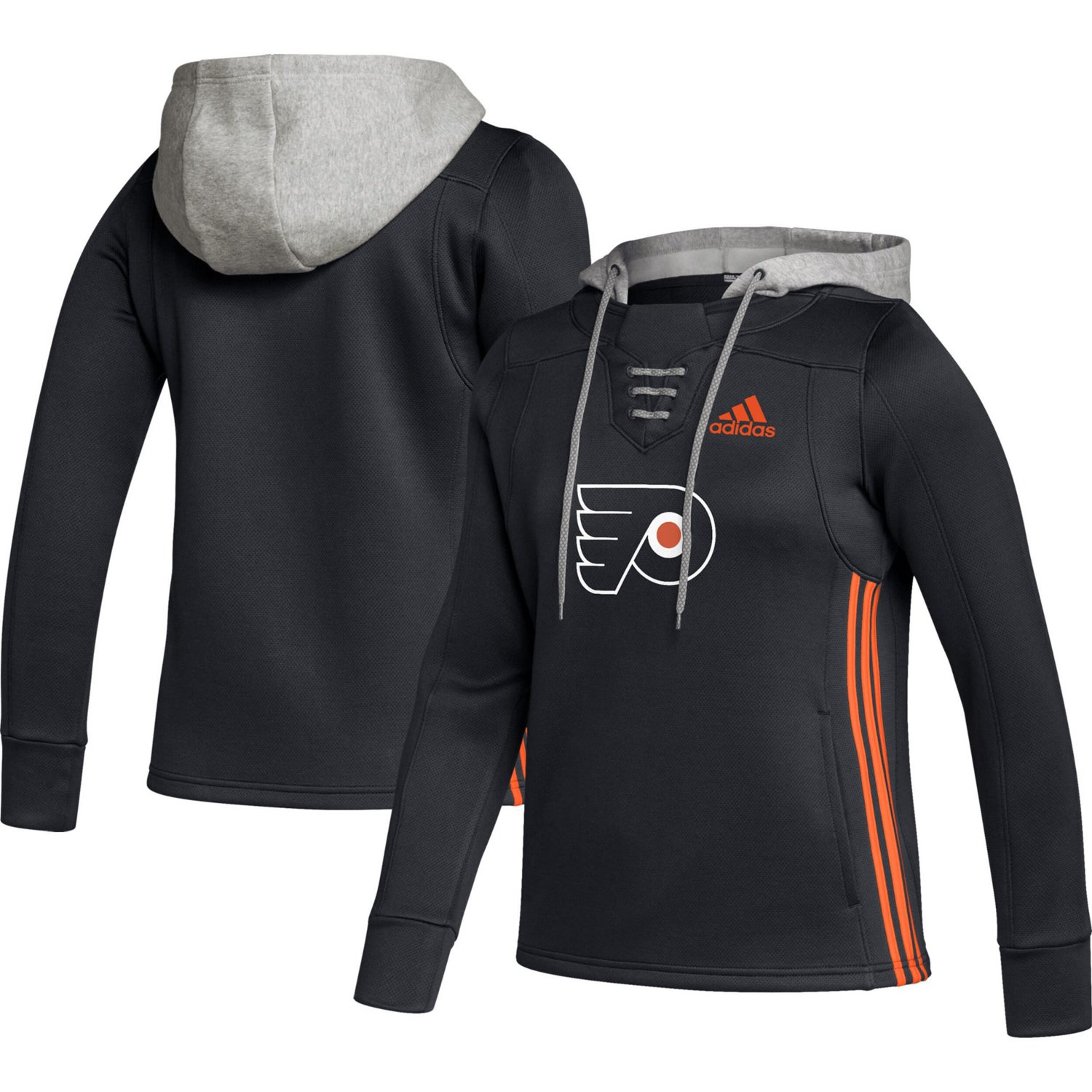 adidas Philadelphia Flyers Skate Lace Primeblue Team Pullover Hoodie - view number 1