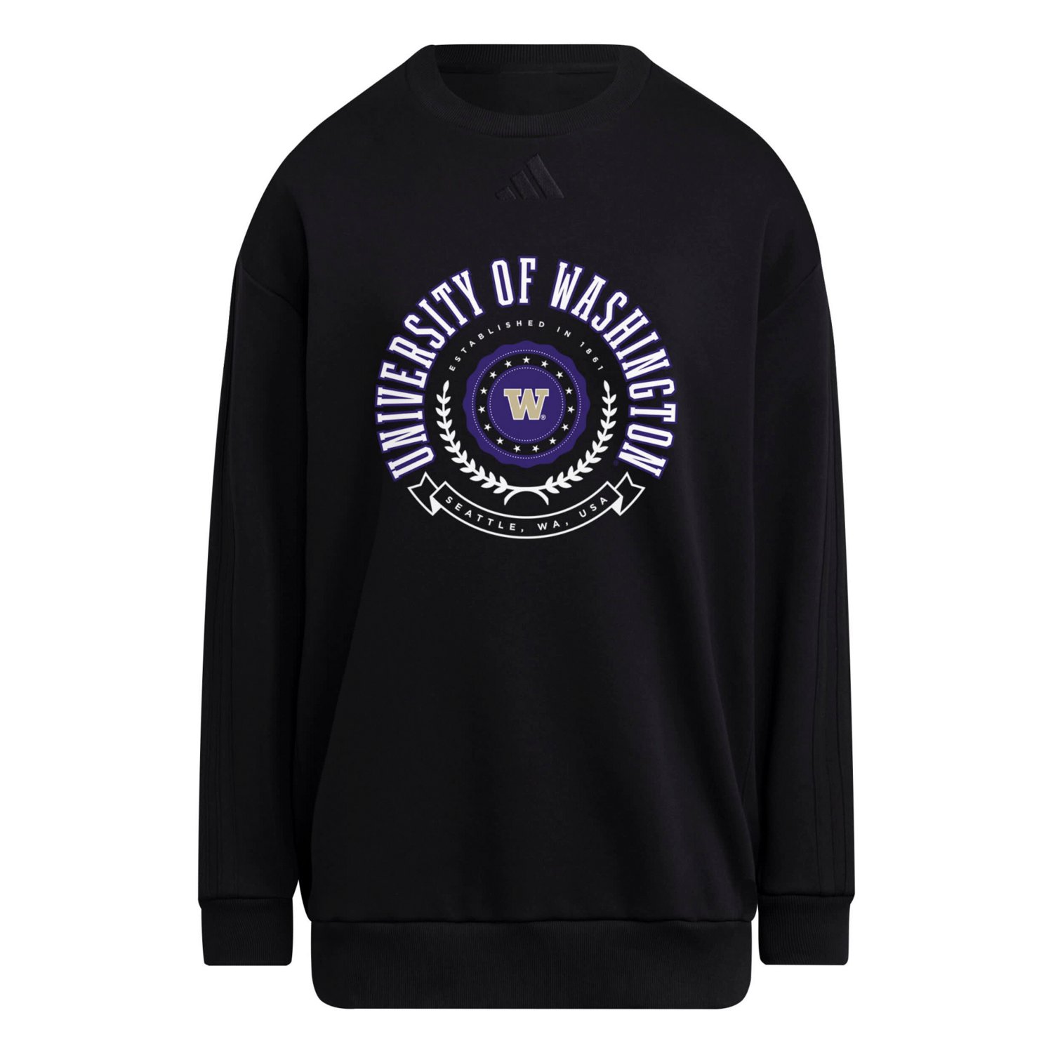 adidas Washington Huskies Oversized Crewneck Pullover - view number 2