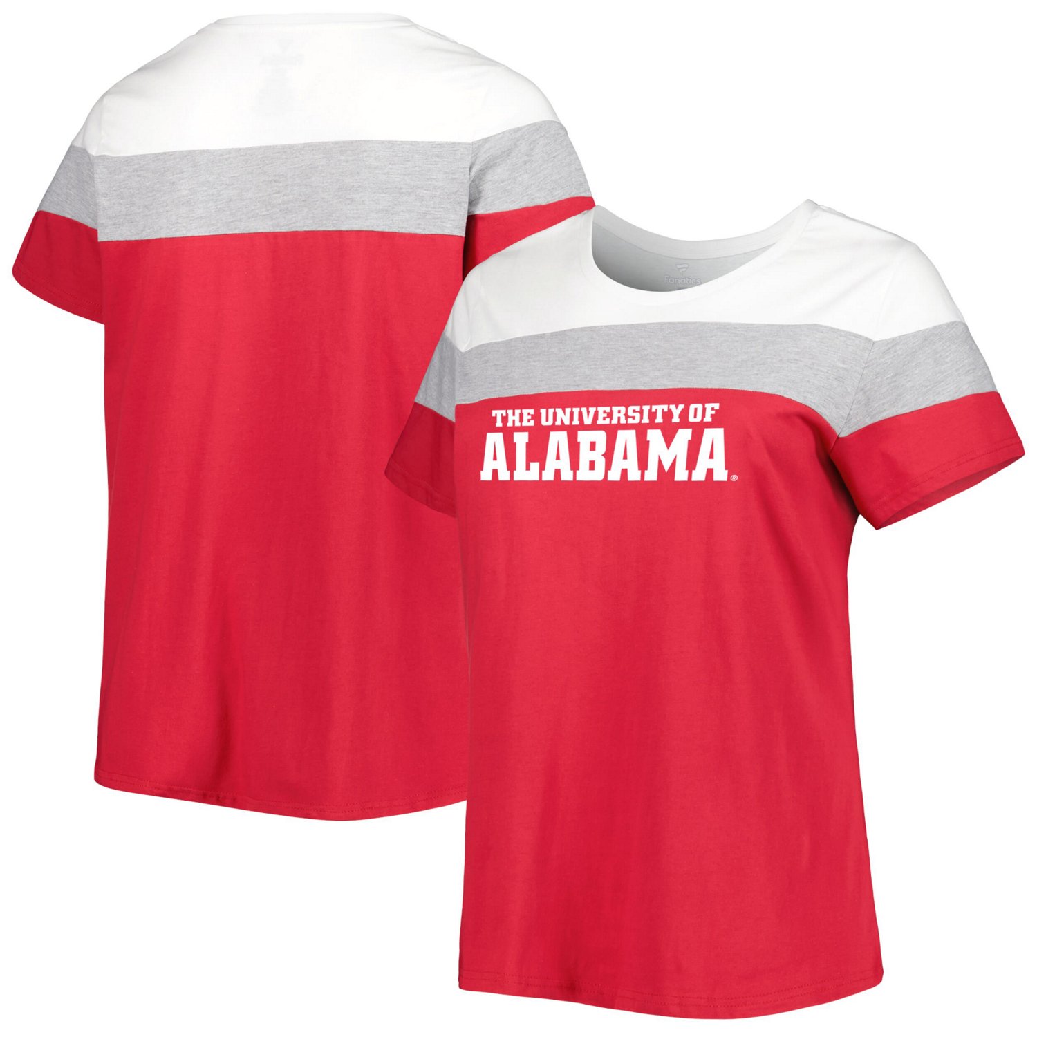 Alabama Tide Plus Size Split Body T-Shirt - view number 1