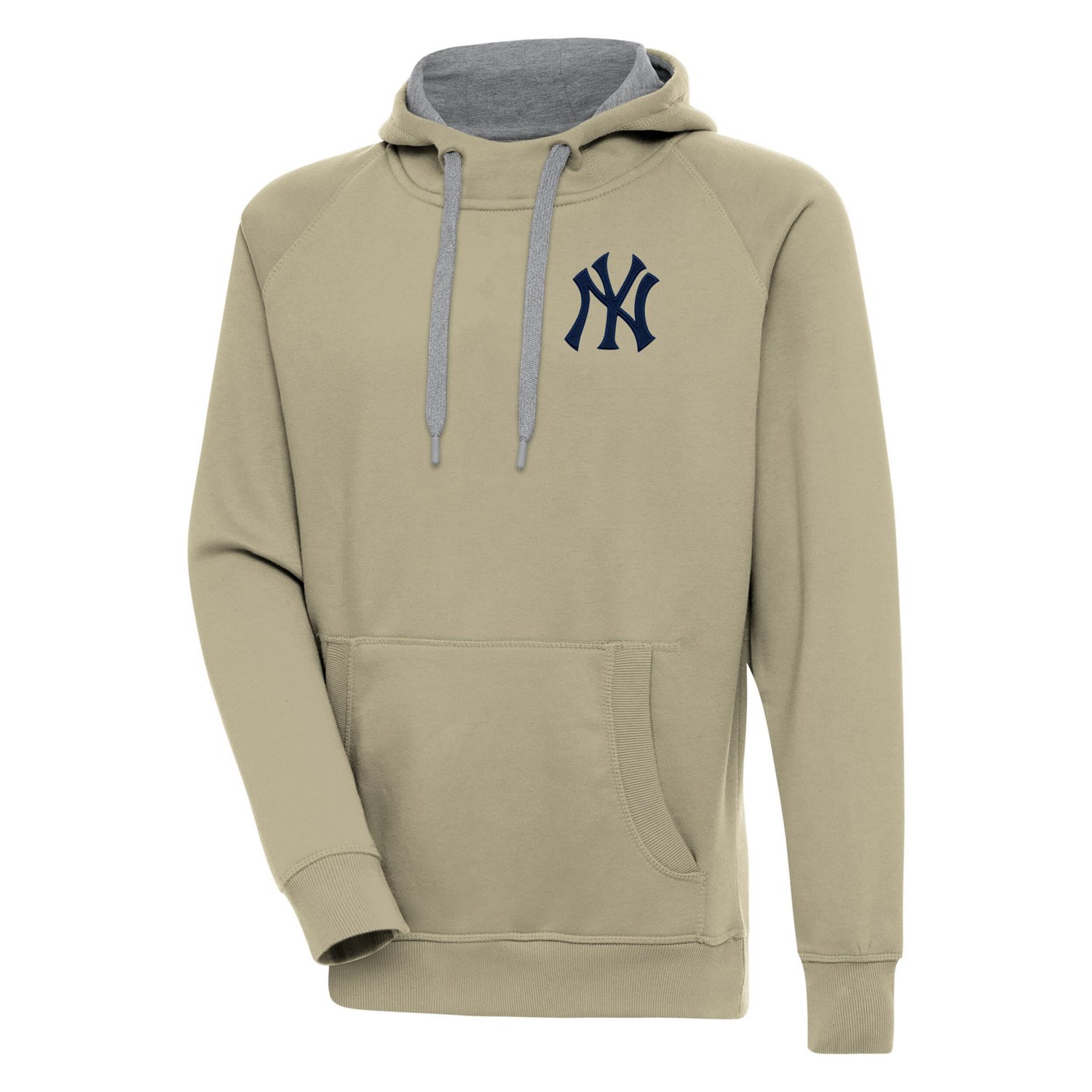 Antigua / New York Yankees Axe Bunker Tri-Blend Pullover Hoodie                                                                  - view number 1