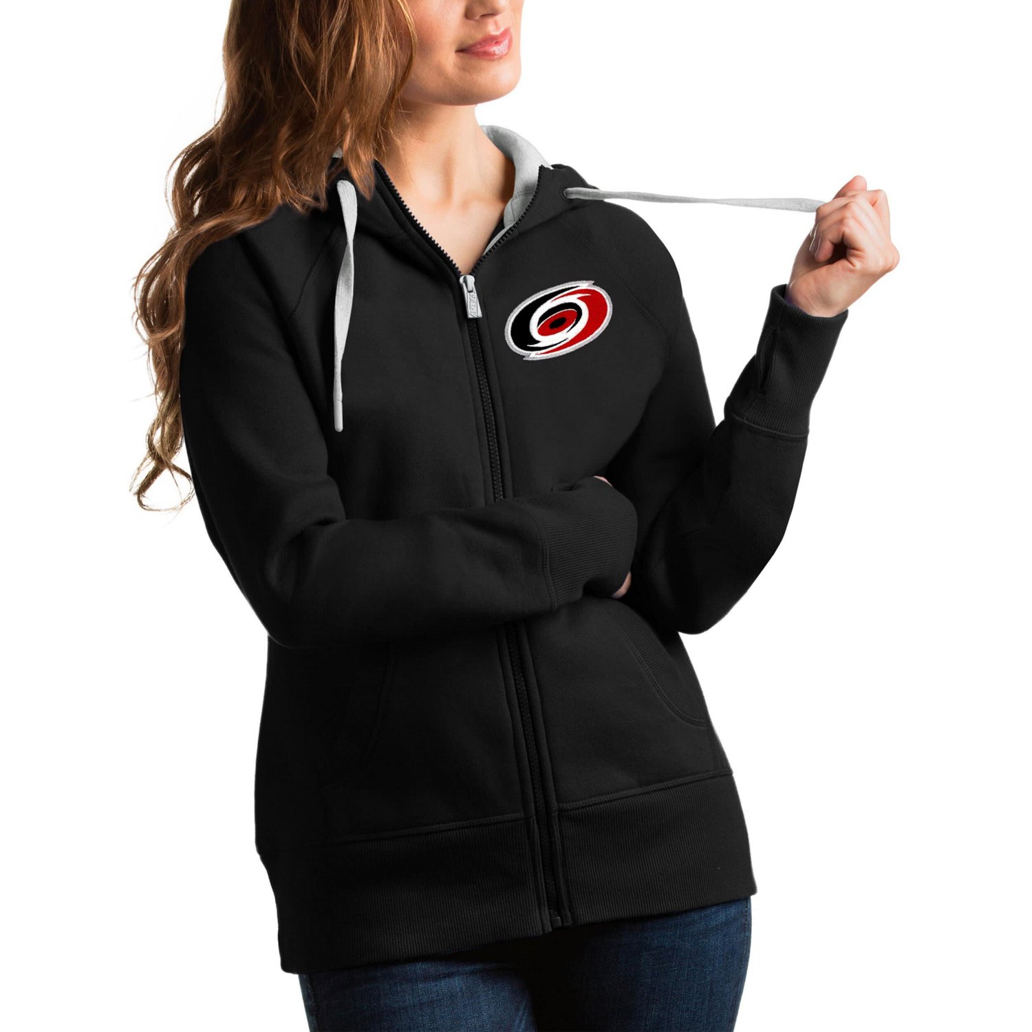 Antigua Carolina Hurricanes Team Victory Full-Zip Hoodie                                                                         - view number 1
